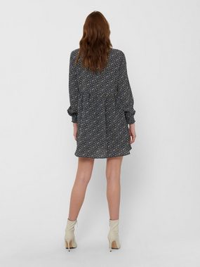 JACQUELINE de YONG Shirtkleid Geblümtes Langarm Kleid Mini Volant Dress JDYPIPER (mini) 4909 in Schwarz-2