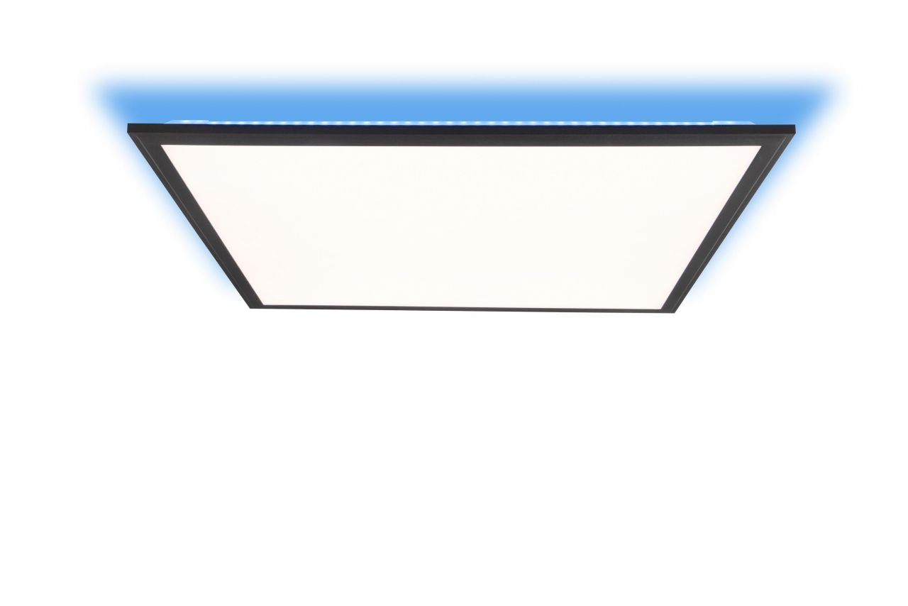 schwarz, Brilliant Metall/Kuns Allie Deckenleuchte Lampe, LED sand Deckenaufbau-Paneel 2700-6500K, Allie, 60x60cm