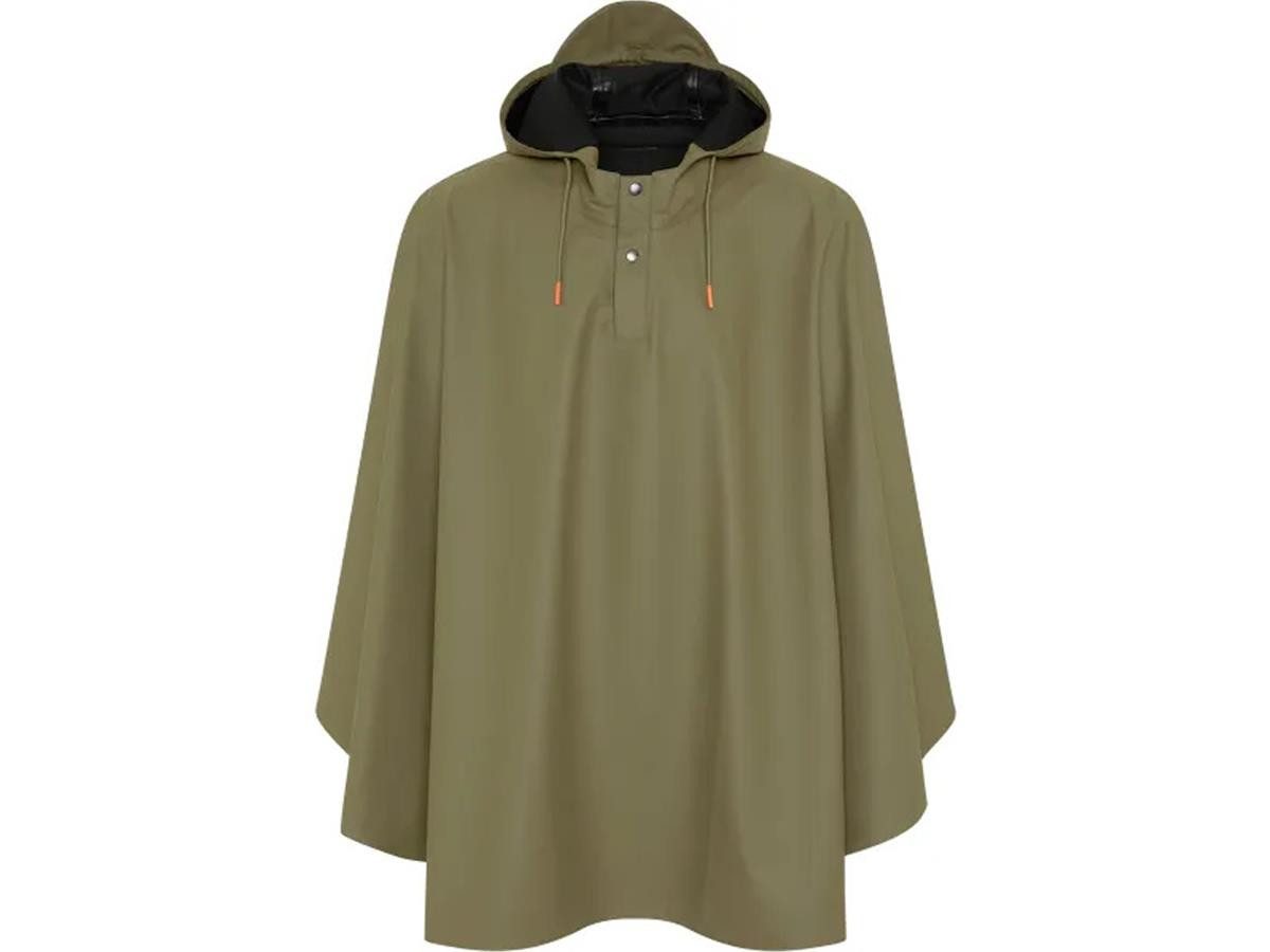 GARDENA Regenponcho Staubiges Olivgrün Regenbekleidung Regencape mit Kaputze Outdoor Camping