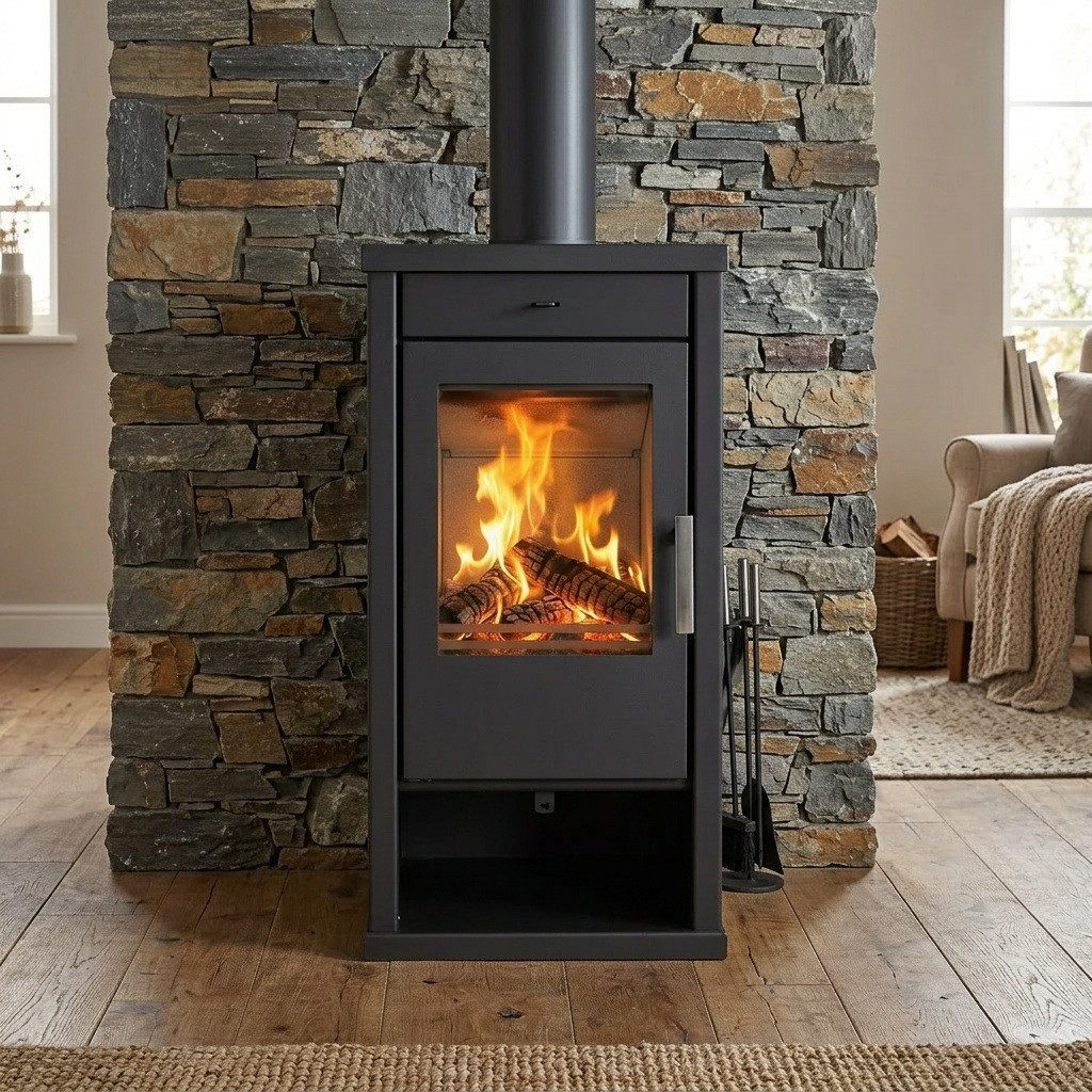 Victoria 05 Kaminofen Vanessa Lux schwarz, 7,52 kW – Bild 2 von 2