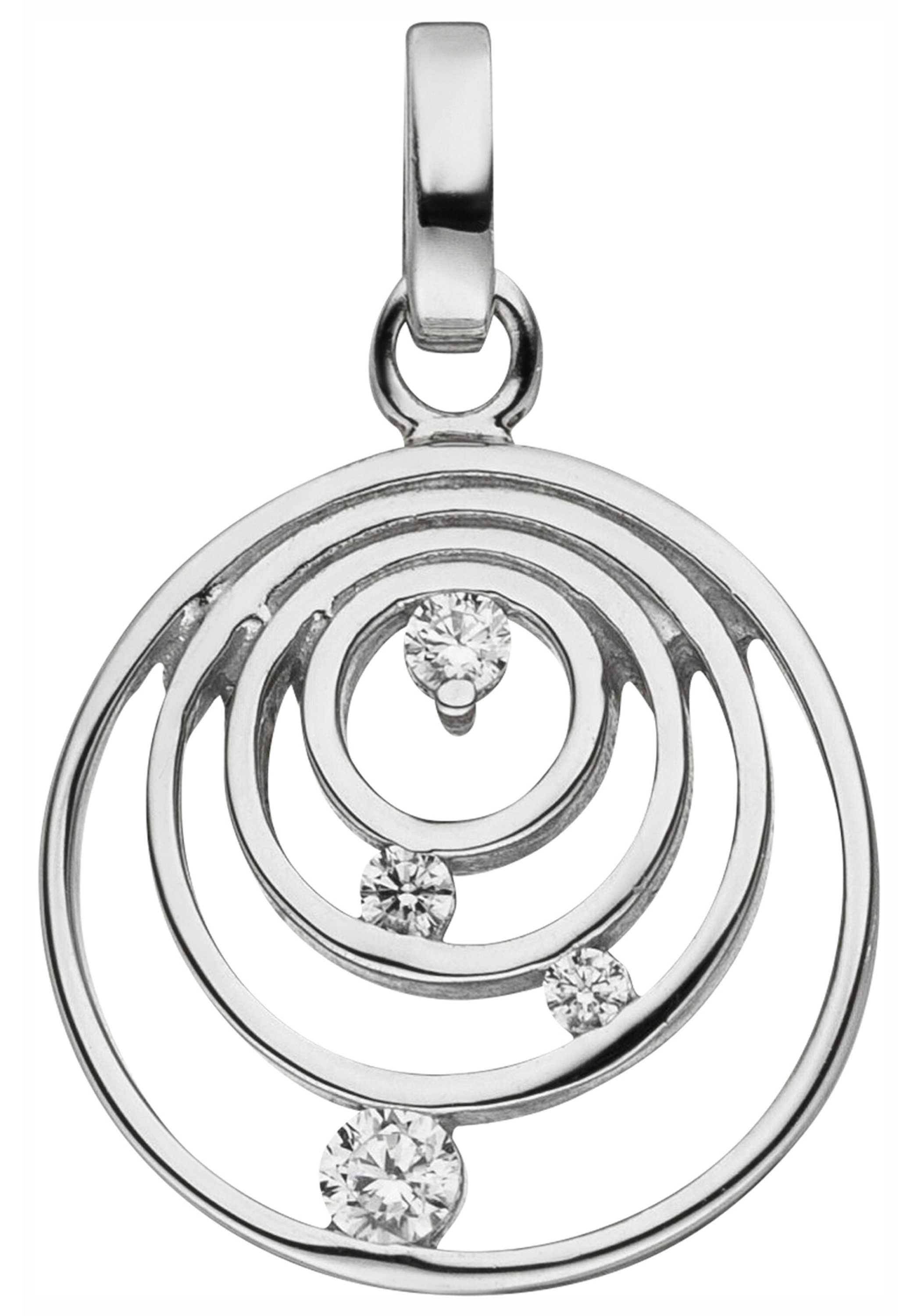 JOBO Kettenanhänger Anhänger mit 4 Zirkonia, 925 Silber günstig online kaufen