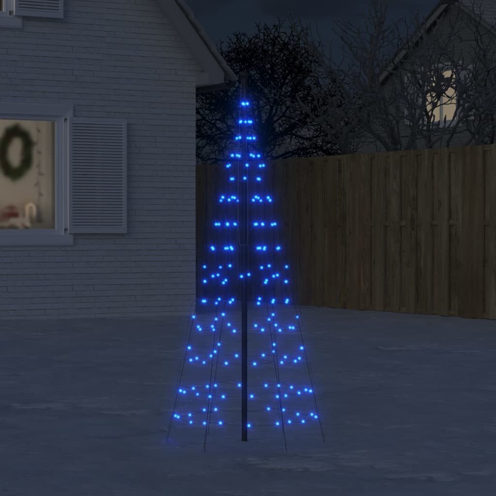 vidaXL Lichterkette 180 cm LED-Weihnachtsbaum für Fahnenmast 200 LEDs Blau 180 cm Außenber, 200-flammig