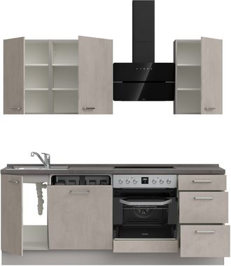 nobilia® Küchenzeile "Riva premium", vormontiert, Ausrichtung wählbar, Breite 210 cm, mit E-Geräten