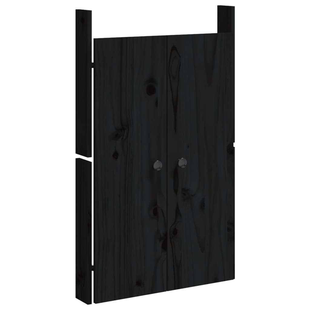 Schwarz Outdoor-Küche Türen vidaXL cm (1 Schranktür für 50x9x82 Kiefer St) Massivholz