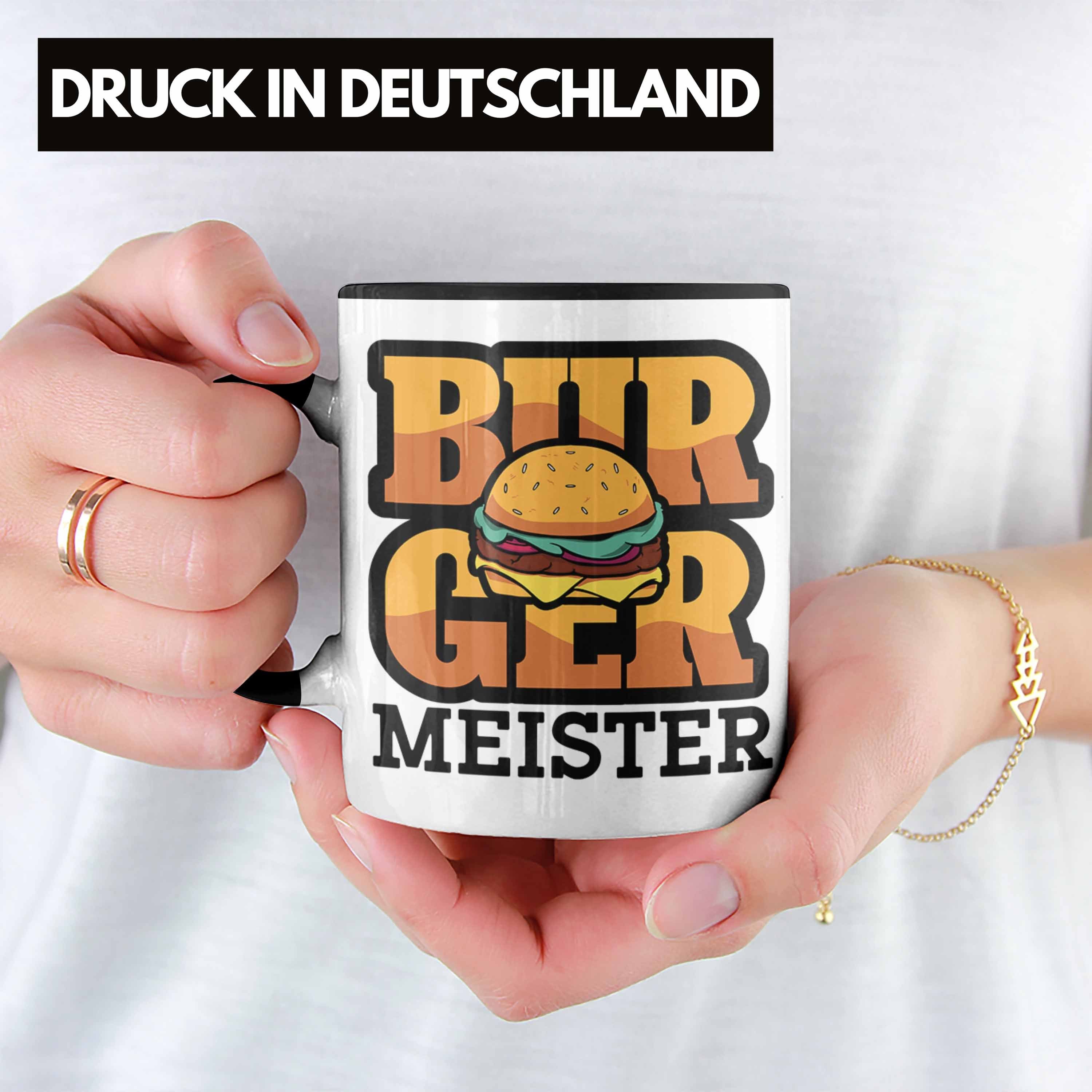 Meister Liebhaber Burger Schwarz Spruch Grillen Tasse Geschenk Sommer Tasse G Trendation Burger