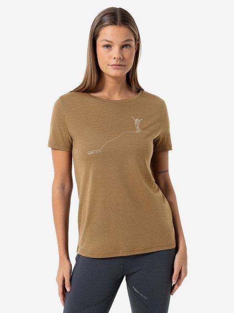 SUPER.NATURAL Print-Shirt Merino T-Shirt W GIPFELGLÜCK TEE wärmender Merino günstig online kaufen