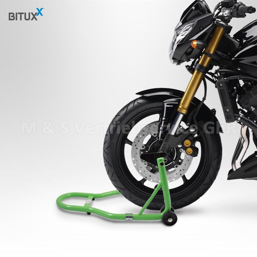 Bituxx Motorradheber Motorrad Montageständer Set Vorn+Hinten Grün, 2-tlg., MS-15896