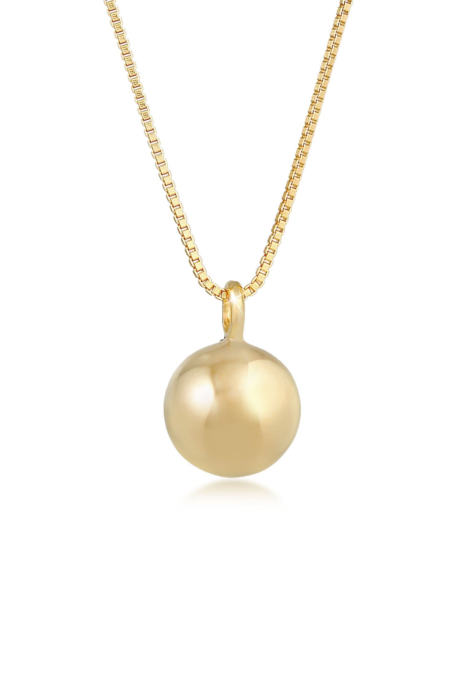 Elli Premium Kette mit Anhänger Kugel Anhänger Rund Basic 925 Silber, Kugel günstig online kaufen