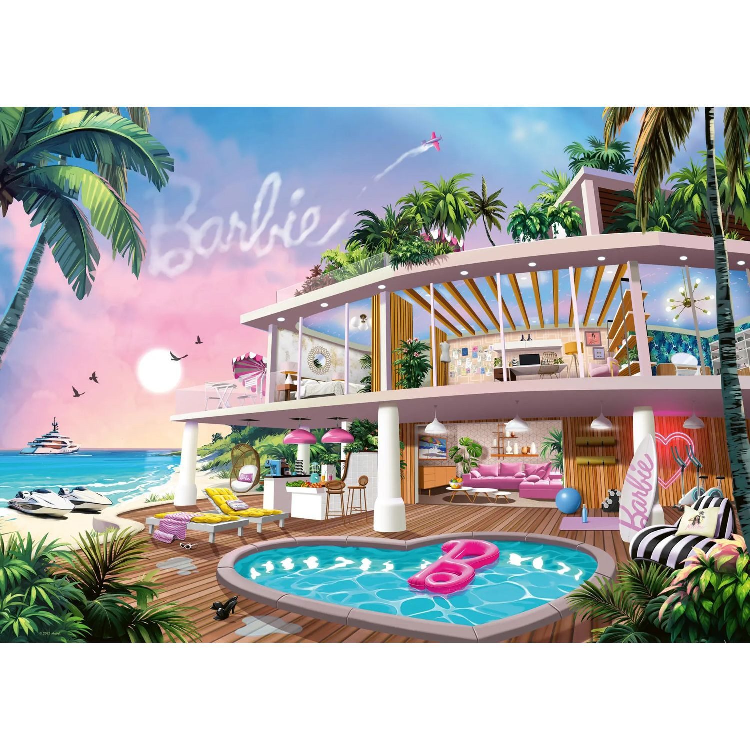 Ravensburger Puzzle Erwachsenenpuzzle 1000 Teile - Barbie - Meet Me In Malibu, 1000 Puzzleteile