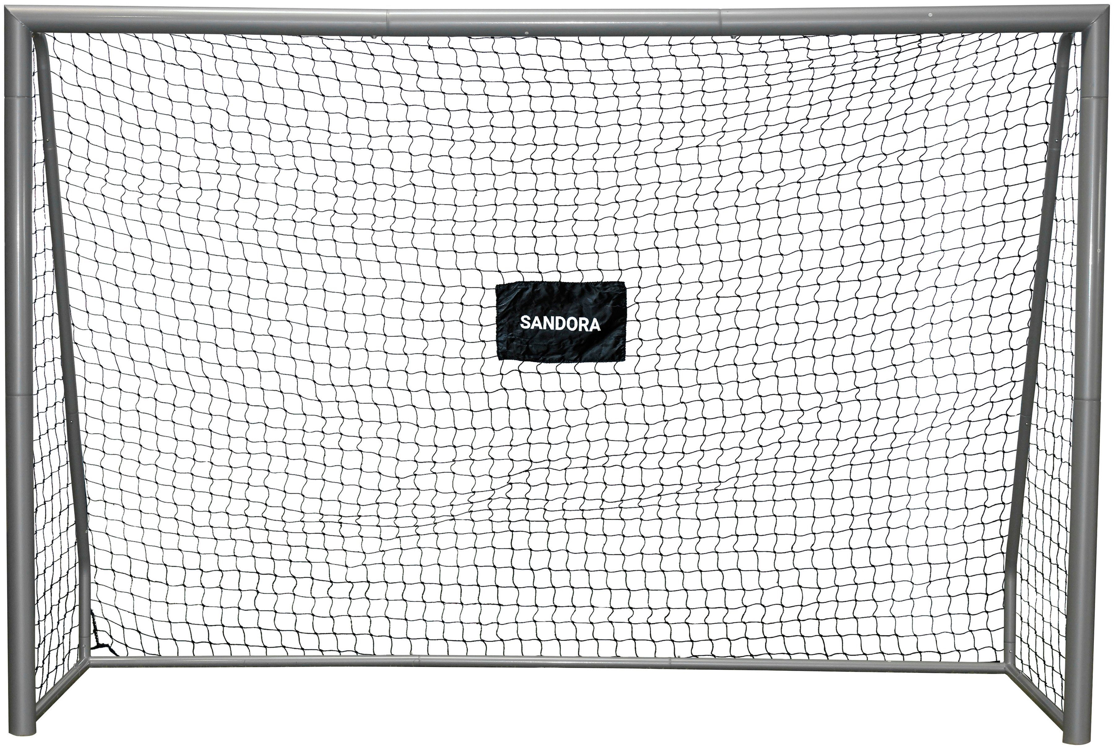 SANDORA Fußballtor Derby, Ron-Robert Edition, Zieler 300x200x120cm, grau/schwarz