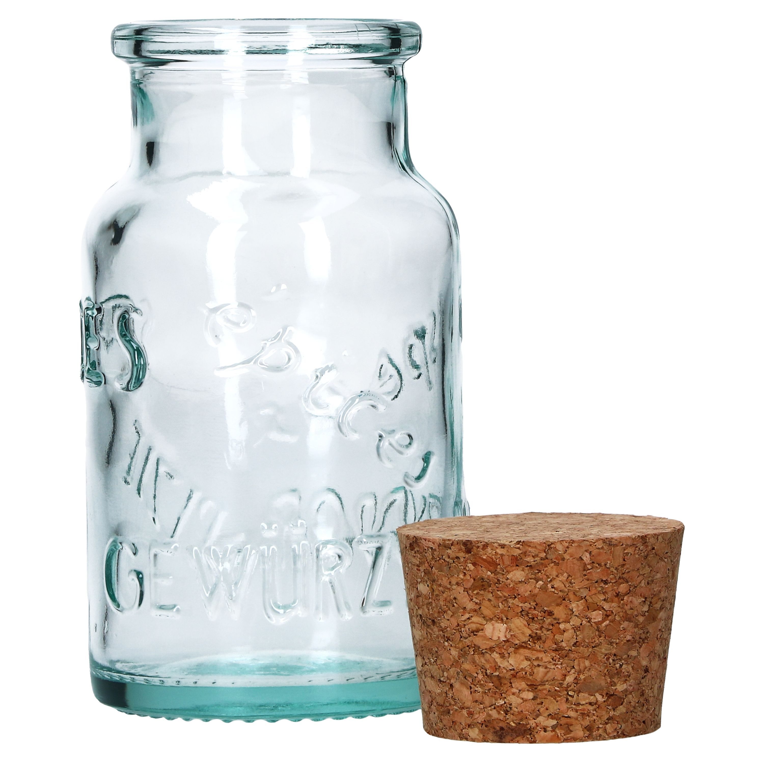 MamboCat Gewürzbehälter 12er Set Gewürzgläser grün 125ml + Korken Aufbewahrung Kräutern, Glas – Bild 4 von 5