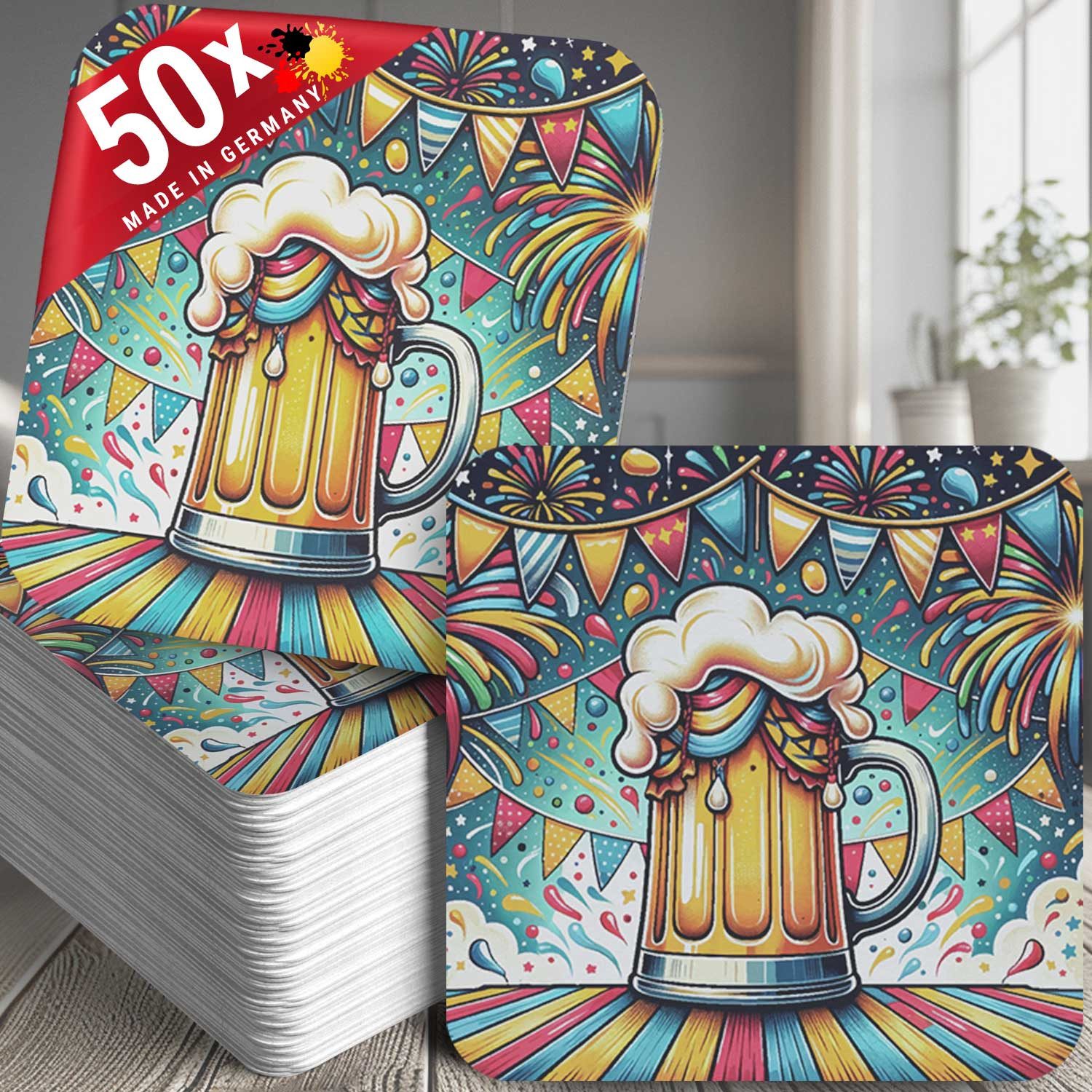 Funke & Brand Каботажное судно Party - 50x Подставки für Geburtstag Gartenfeier