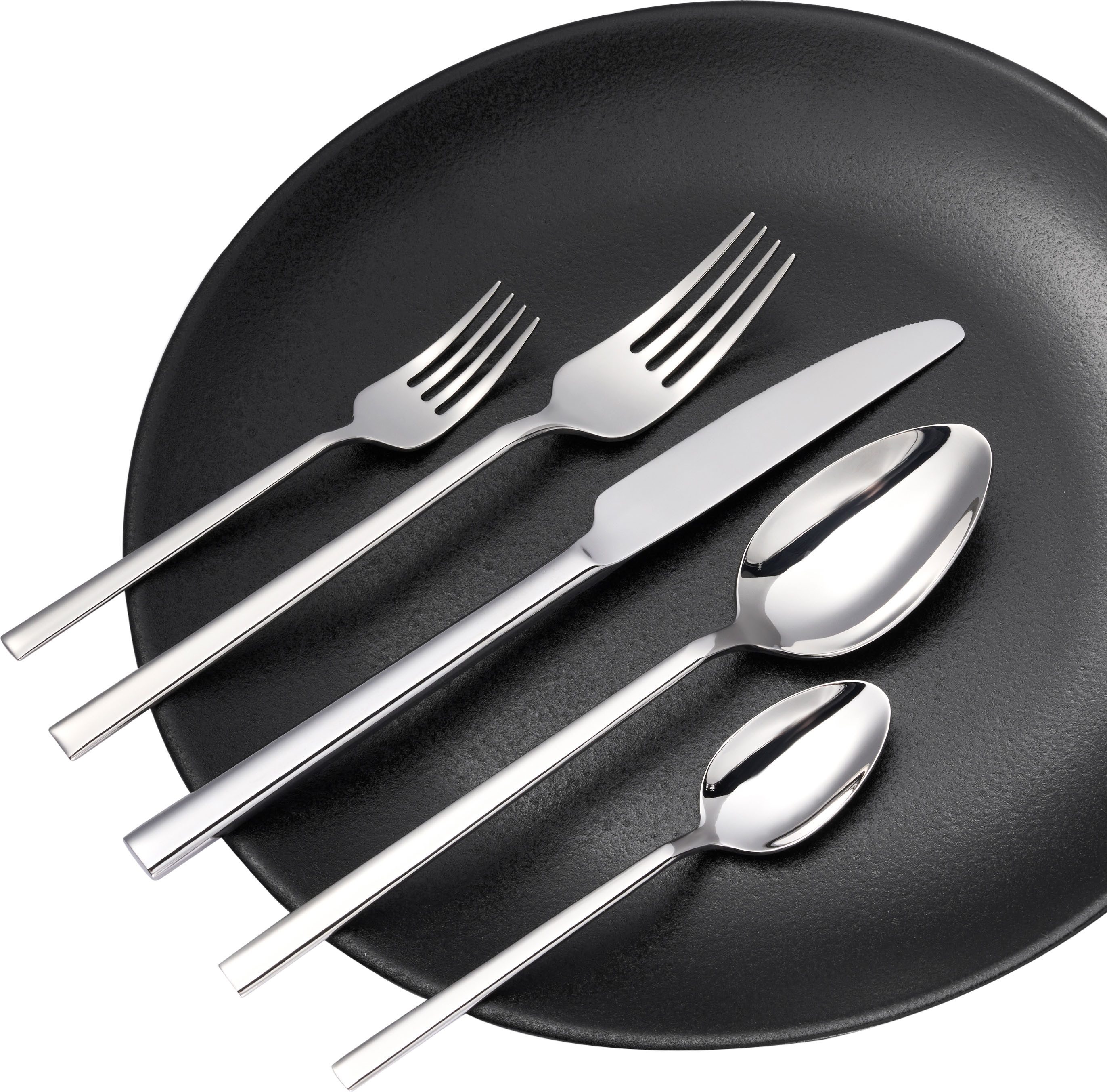 Hanseatic Besteck-Set DAILY (30-tlg), 6 Personen, Edelstahl 18/10, leichtes und minimalistisches Design
