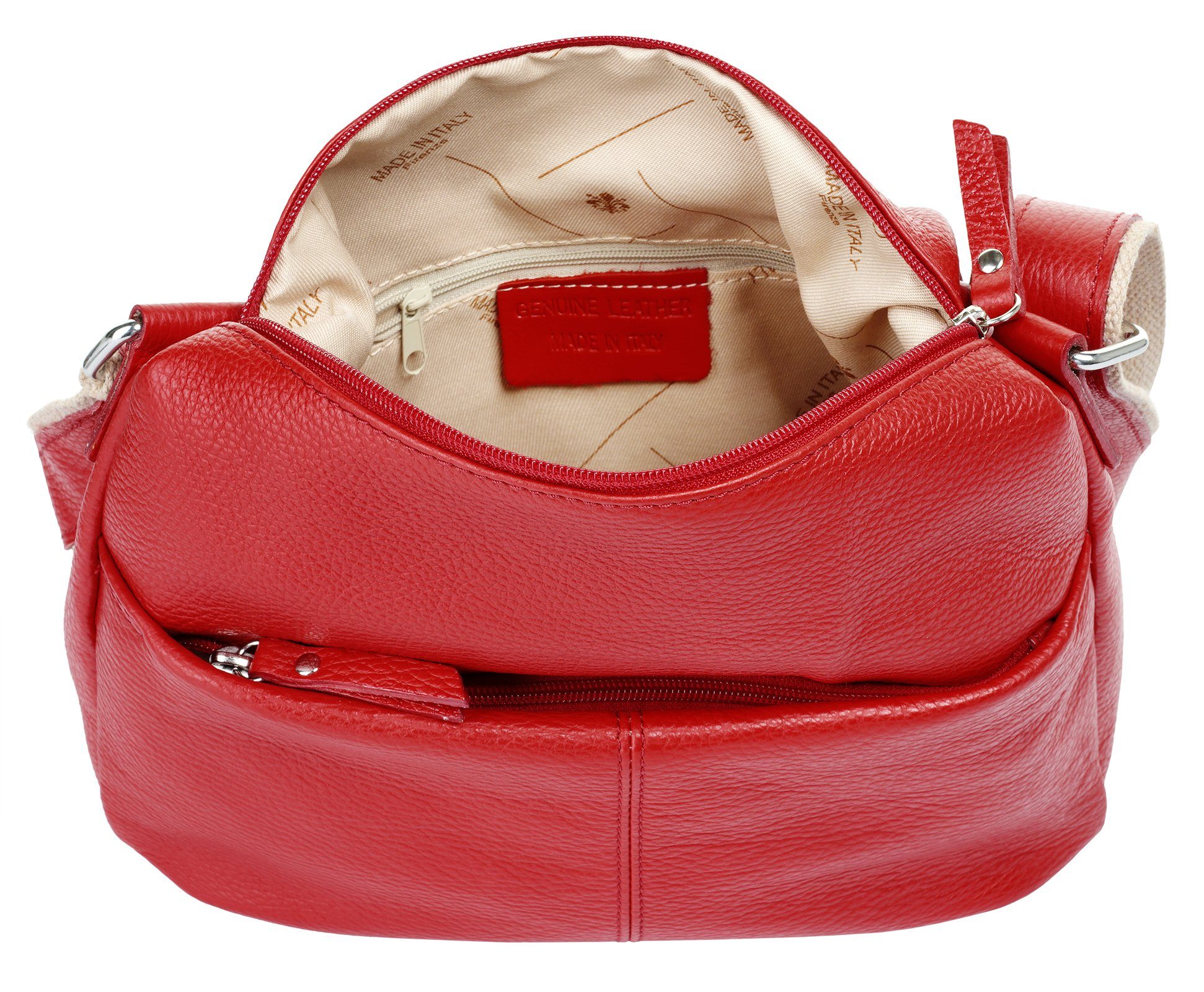 Samantha Look Umhängetasche (1-tlg), echt Leder, Made in Italy