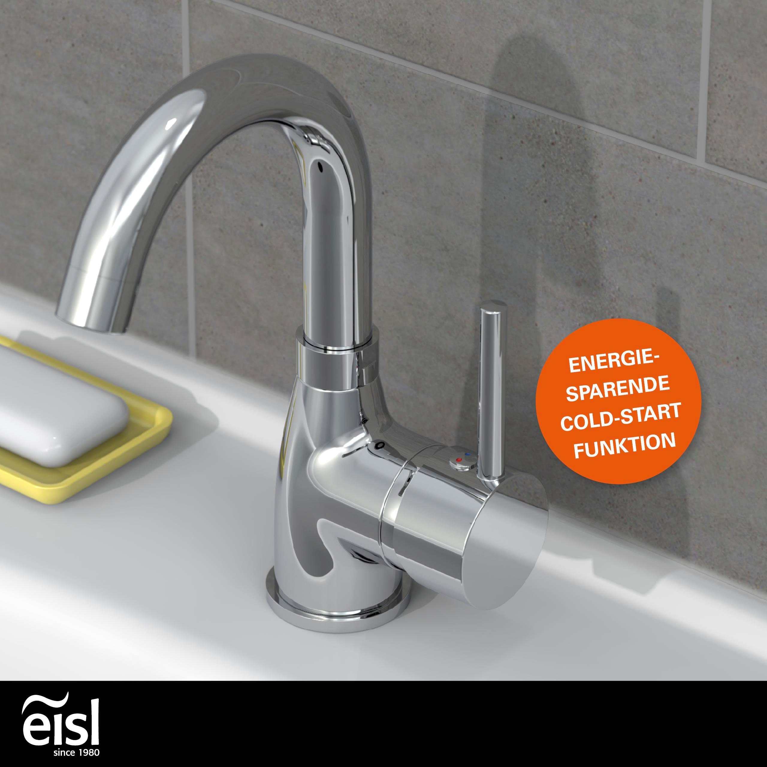 Eisl Waschtischarmatur Futura Wasserhahn mit Energiesparfunktion Cold Start, Mischbatterie – Bild 2 von 5