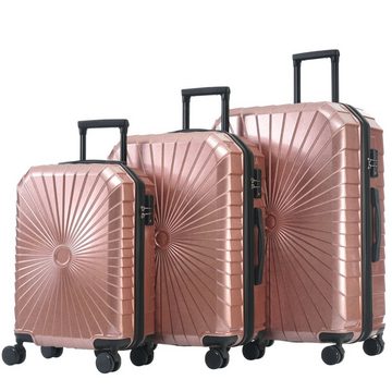 Ulife Trolleyset M-L-XL 3-teiliges Koffer-Set aus hochwertigem PVC-Material - Robust, 4 Rollen