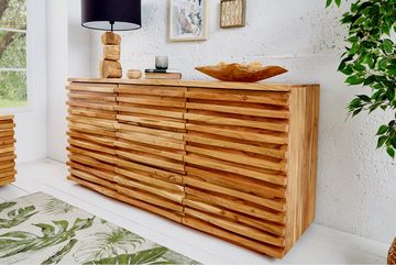 riess-ambiente Sideboard RELIEF 160cm natur, Massivholz · Anrichte · mit aufwändiger Front · Kommode · Wohnzimmer