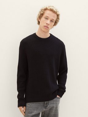 TOM TAILOR Denim Strickpullover Sweatshirt mit Struktur