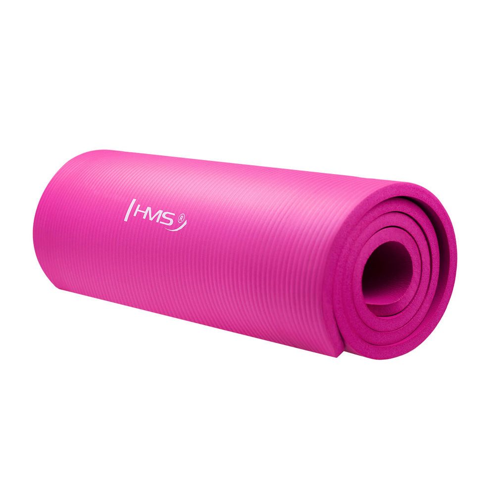 HMS Yogamatte Gymnastikmatte Fitnessmatte Sportmatte (Spar-Set, 1-St., 183 x 61 x 2 cm weich), 15 mm NBR, rutschfest, Tragegurt, nur 0,9 kg