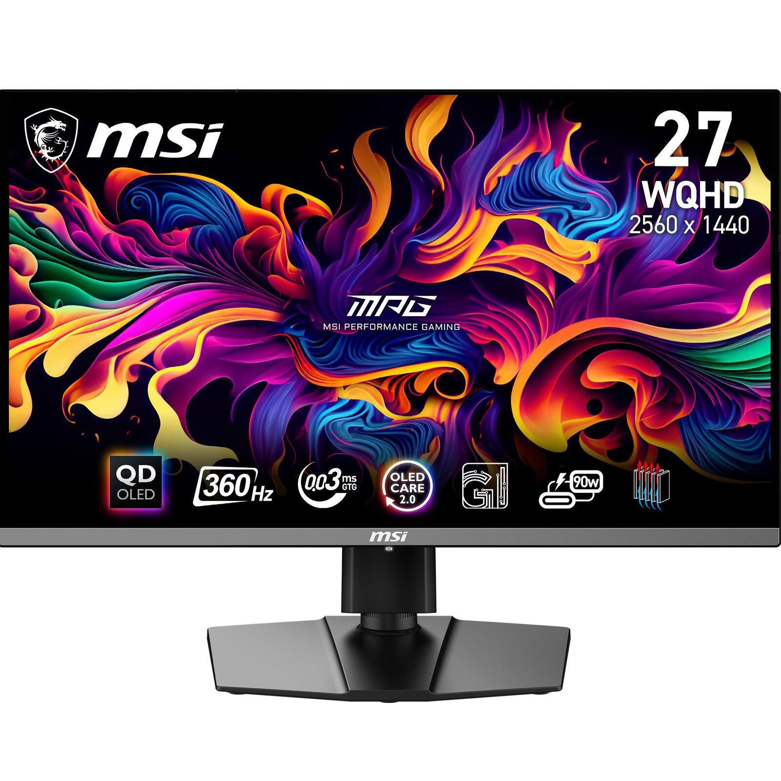 MSI MPG 271QRX QD-OLED OLED-Monitor (67 cm/27 ", 2560 x 1440 px, WQHD, 0,03 ms Reaktionszeit, 360 Hz, QD-OLED)