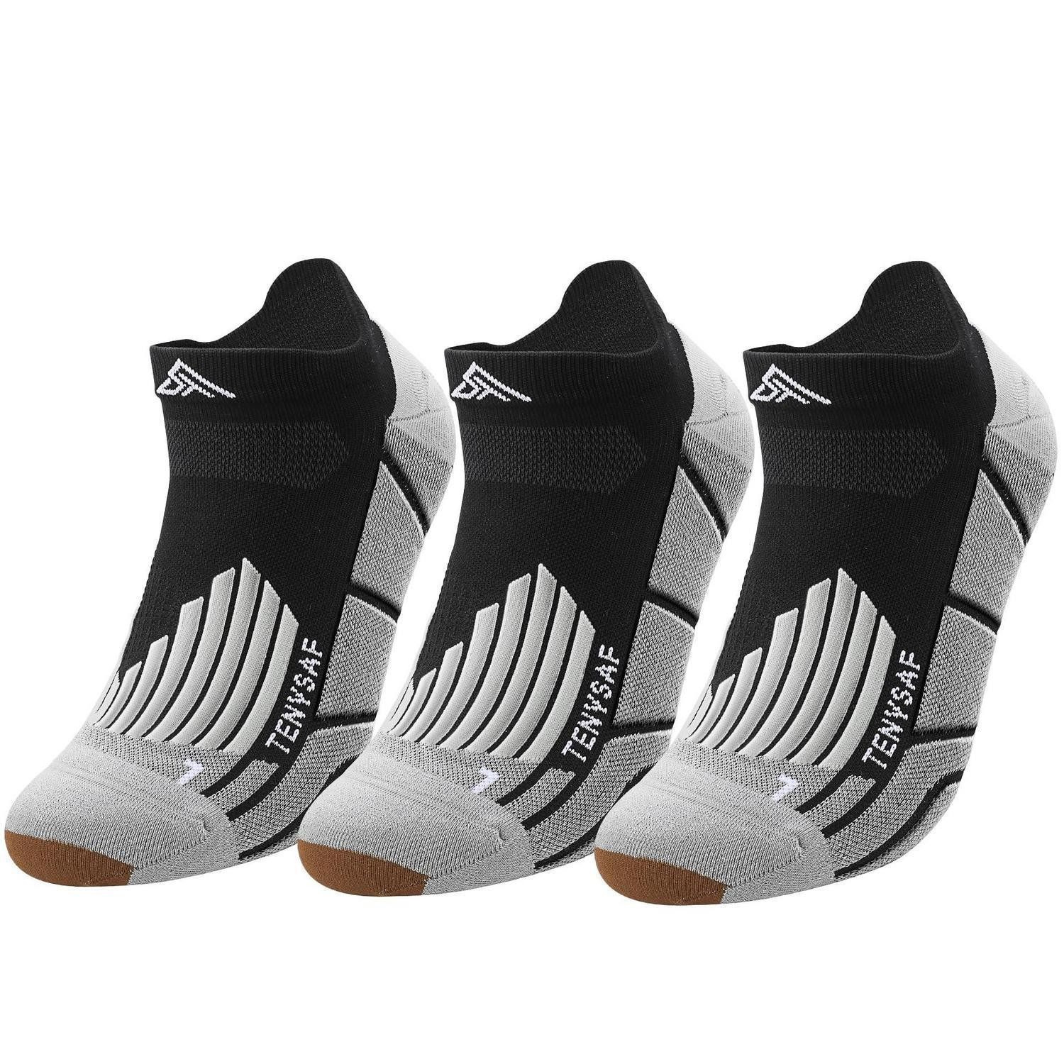 LuxusKollektion Kompressionsstrümpfe Laufsocken Herren Damen Kompression 3 Paar 39-42 E-black