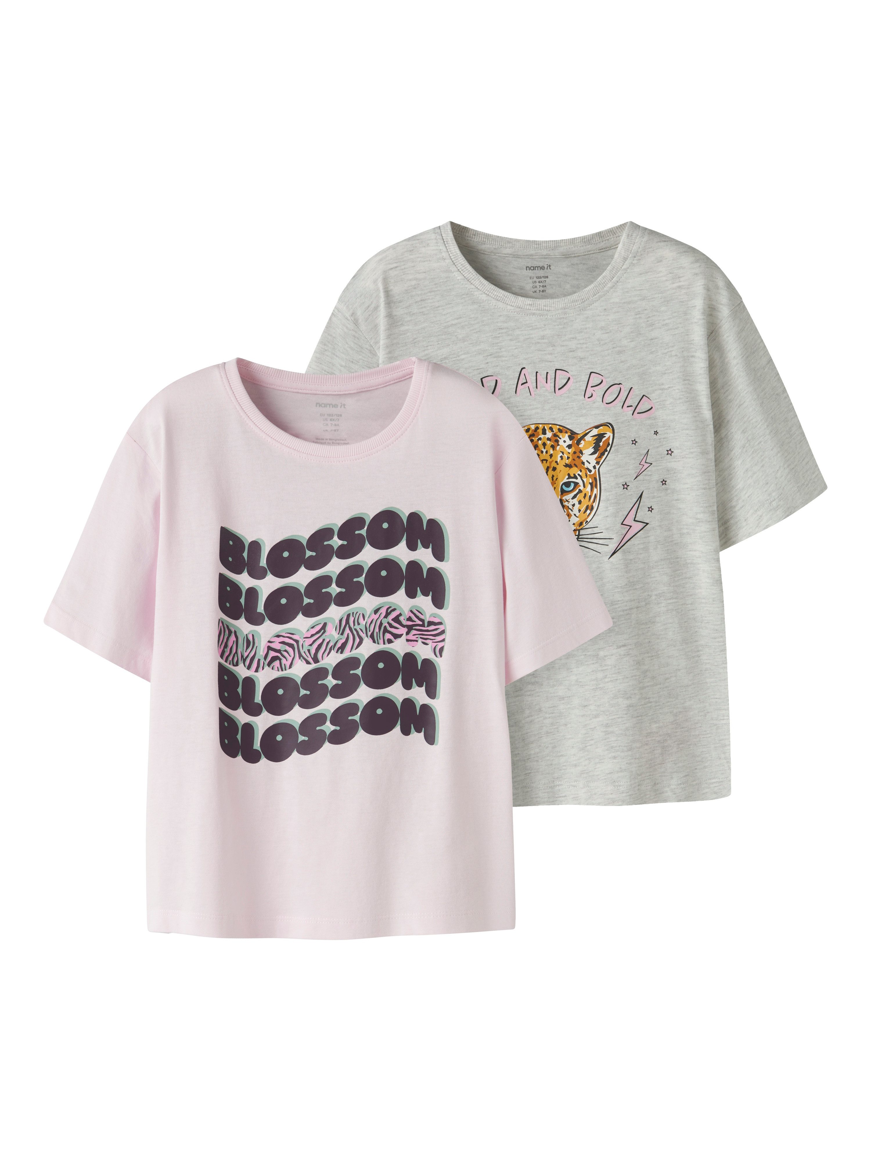 Name It T-Shirt NKFBENNA 2P SS NREG TOP BOX PB (Packung, 2-tlg)