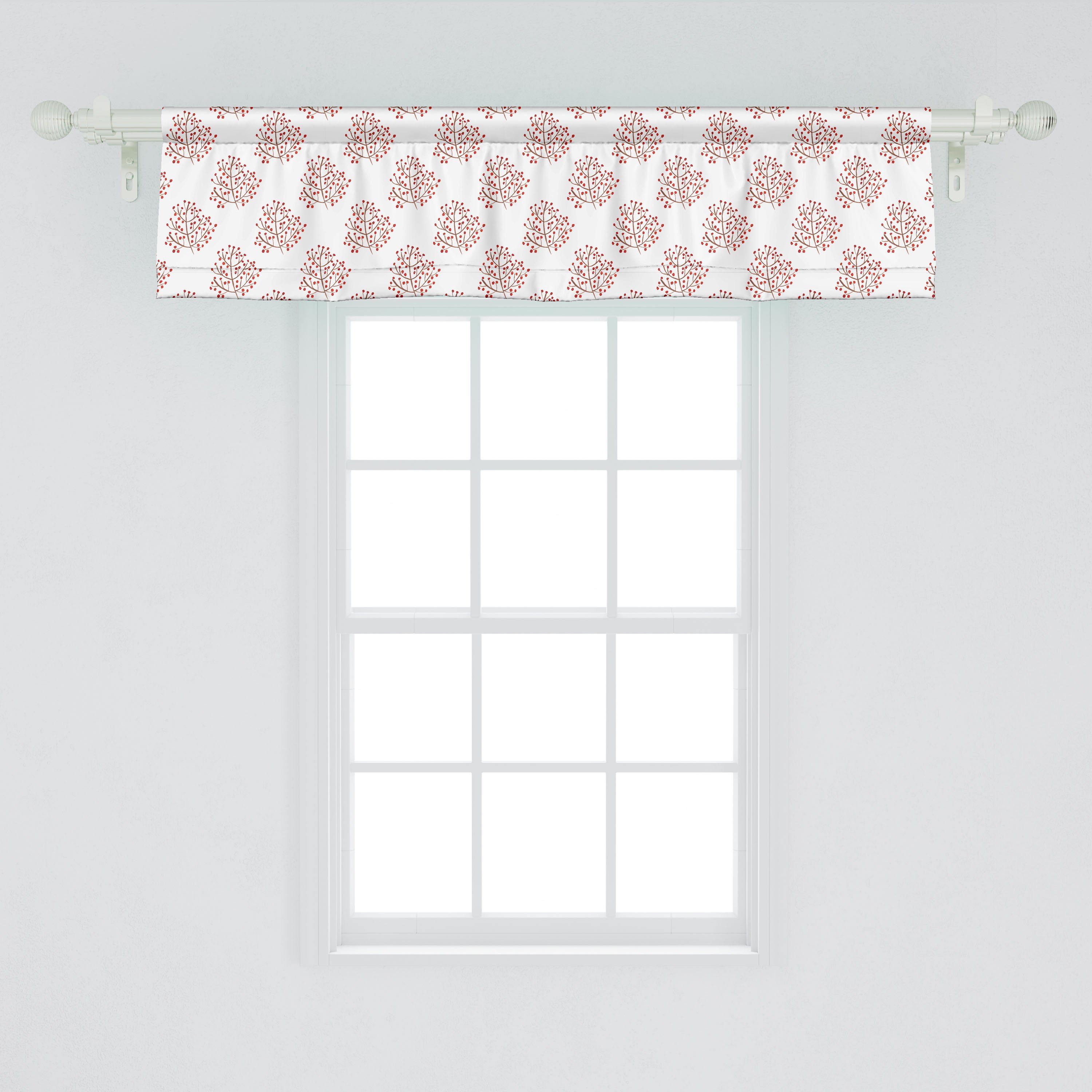 Scheibengardine Vorhang Volant für Abakuhaus, Microfaser, Stangentasche, Schlafzimmer Blumen Berry Aquarell mit Küche Niederlassungen in Dekor