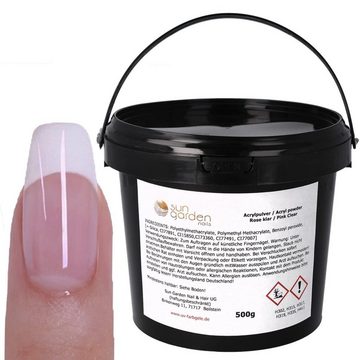 Sun Garden Nails UV-Gel Acryl Pulver rose-klar 500 g
