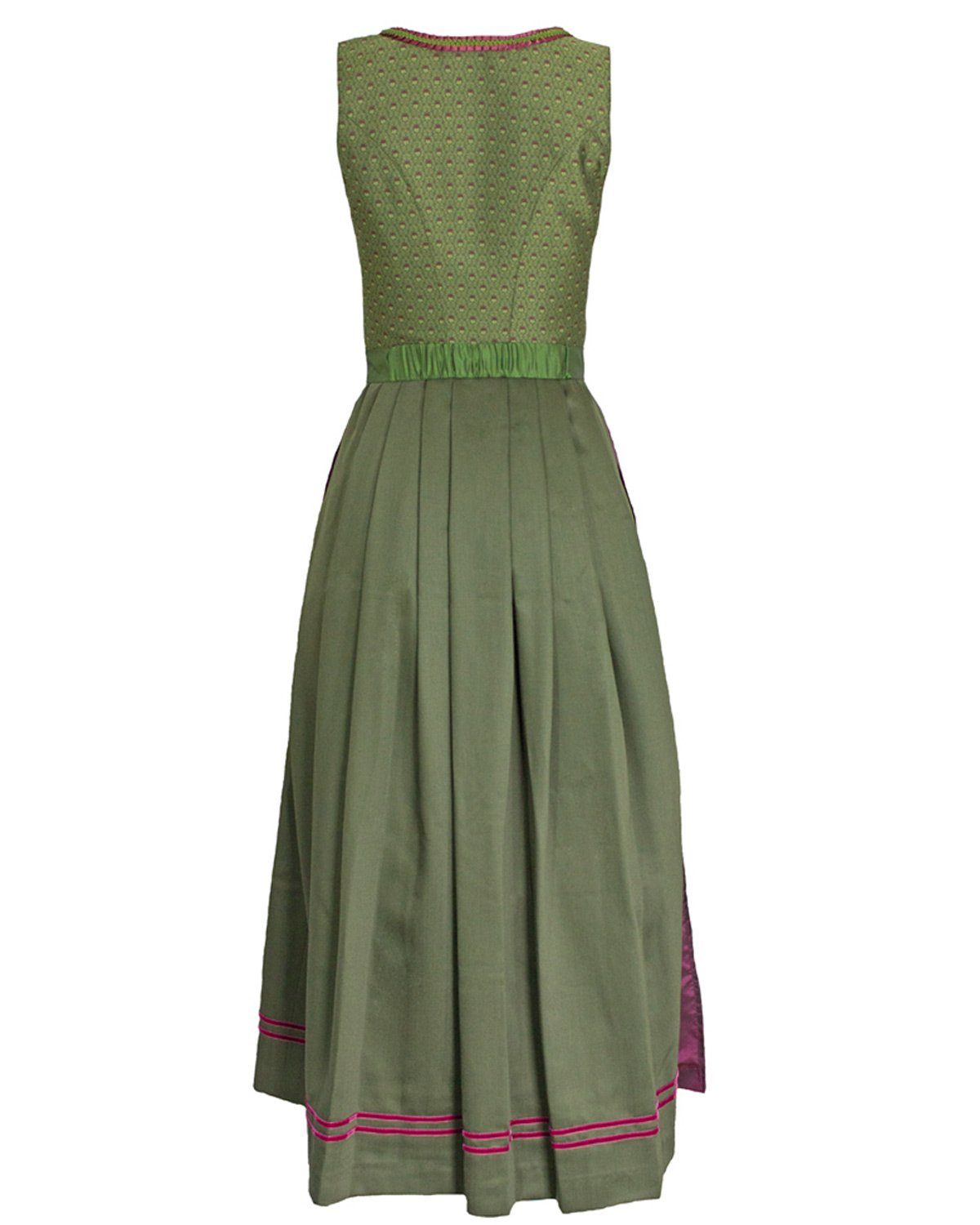Trachtenmode Hiebaum Dirndl Langes Kleid 'Cersei' Traditionell, Grün Lila 95c