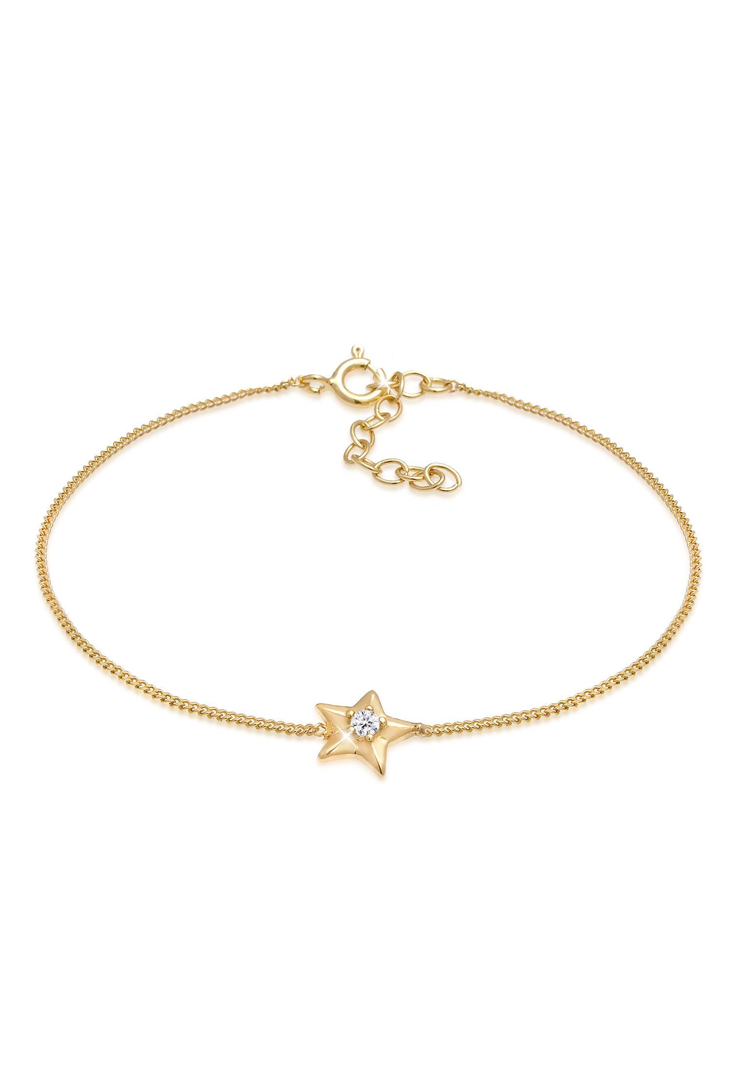 Star Kristalle Astro Armband Gold 925 Stern Silber, Elli
