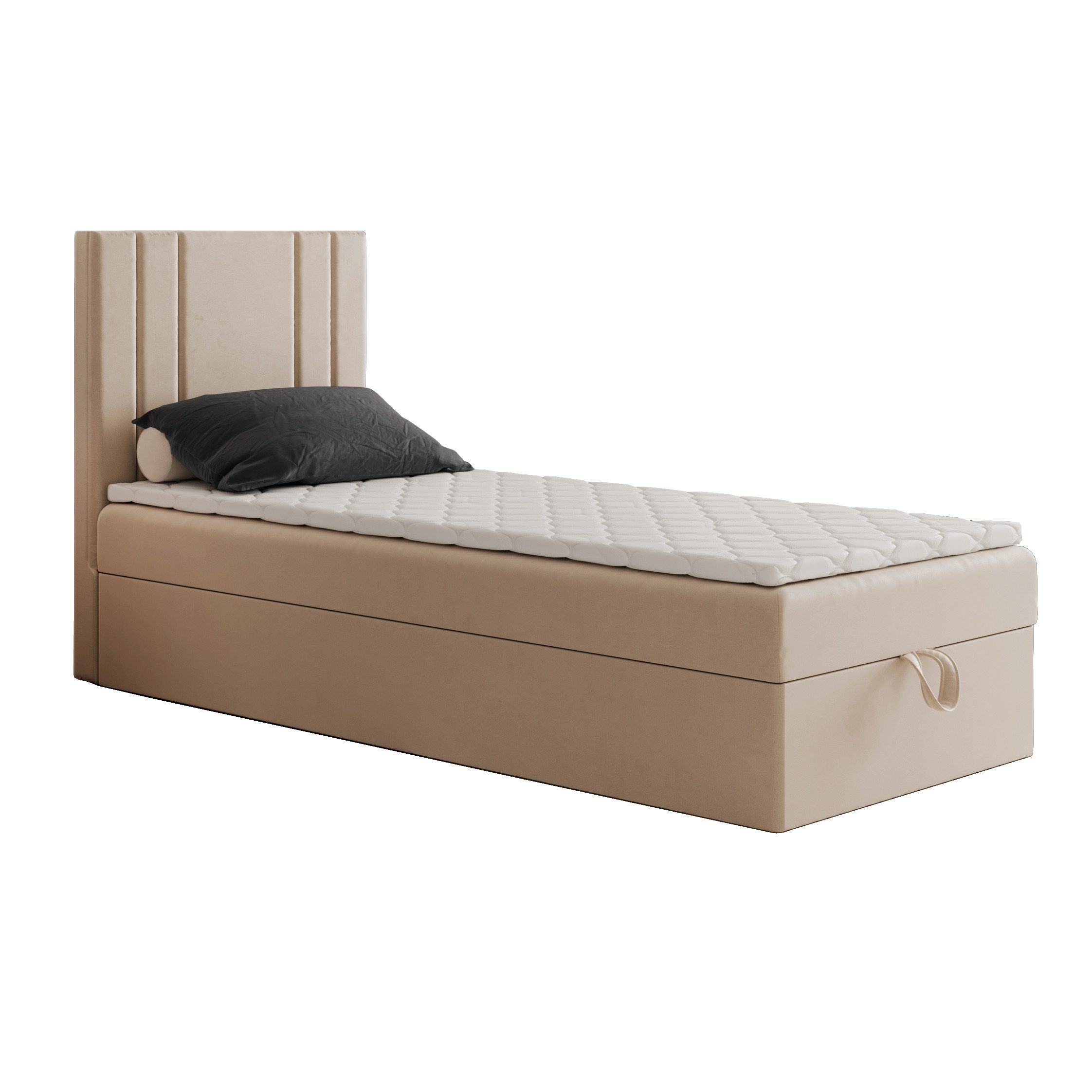 Godre Boxspringbett mit Bettkasten NARDO Mini 100x190 cm - Bonellfederkern günstig online kaufen