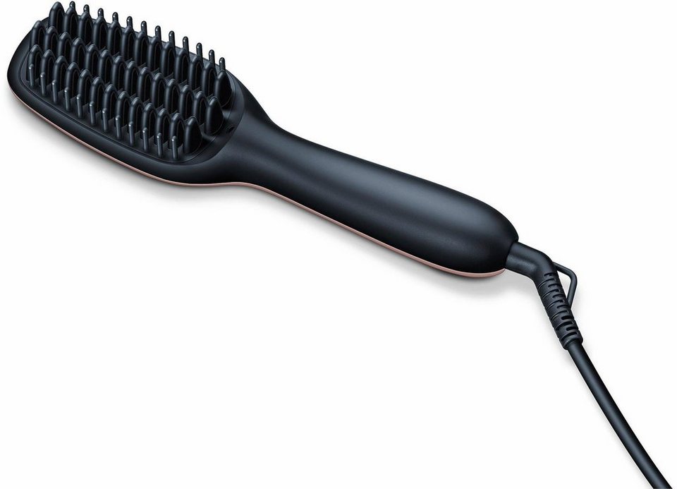 BEURER Haarglättbürste HS 60, Variable Temperaturstufen (120-200°C),  Ionen-Technologie, Ionen-Technologie für geschmeidiges und glänzendes Haar