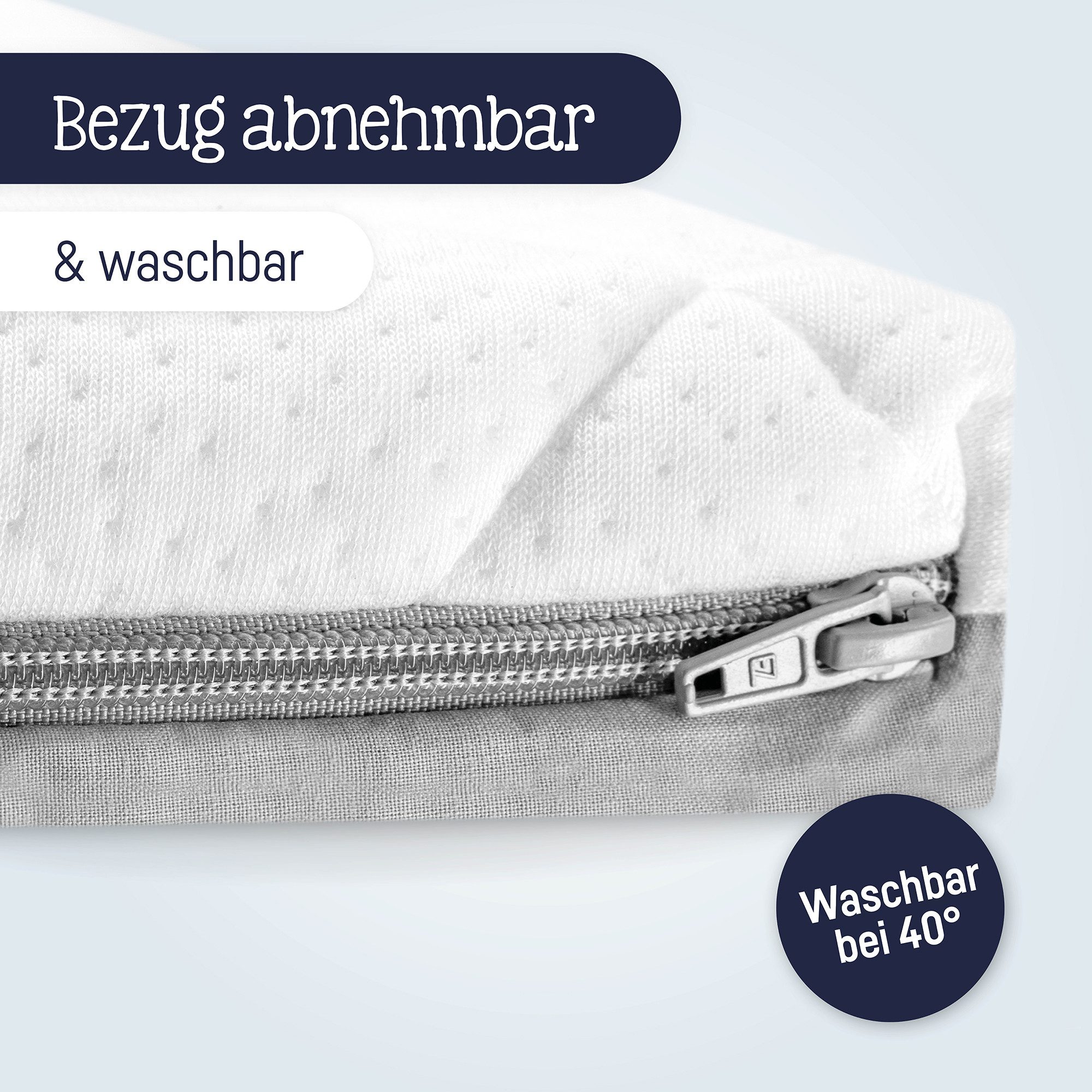 Kindermatratze Travelsoft Premium, Matratze 120x60 cm Ideal für Reisen!, Julius Zöllner, 5 cm hoch, Rollbare Matratze für Reisebetten – inklusive praktischer Tragetasche.