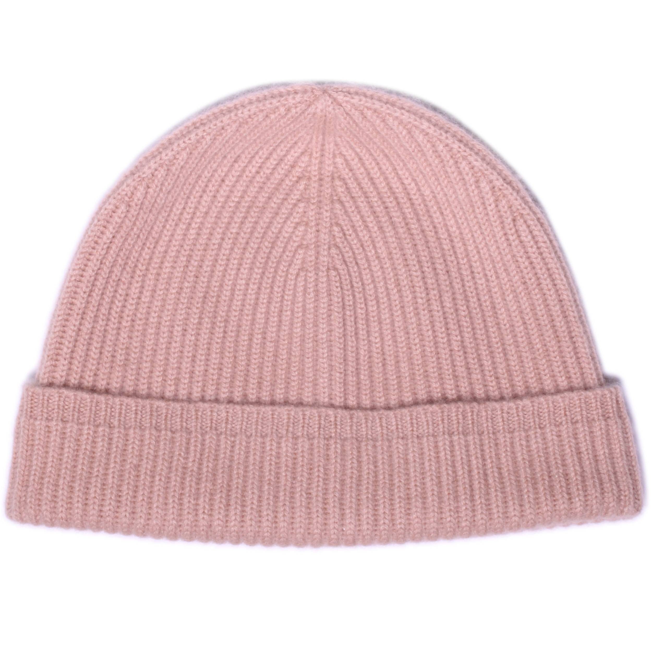 Strickmütze 100% Kaschmir Mütze Damen & Herren, edler Cashmere BeanieCamel