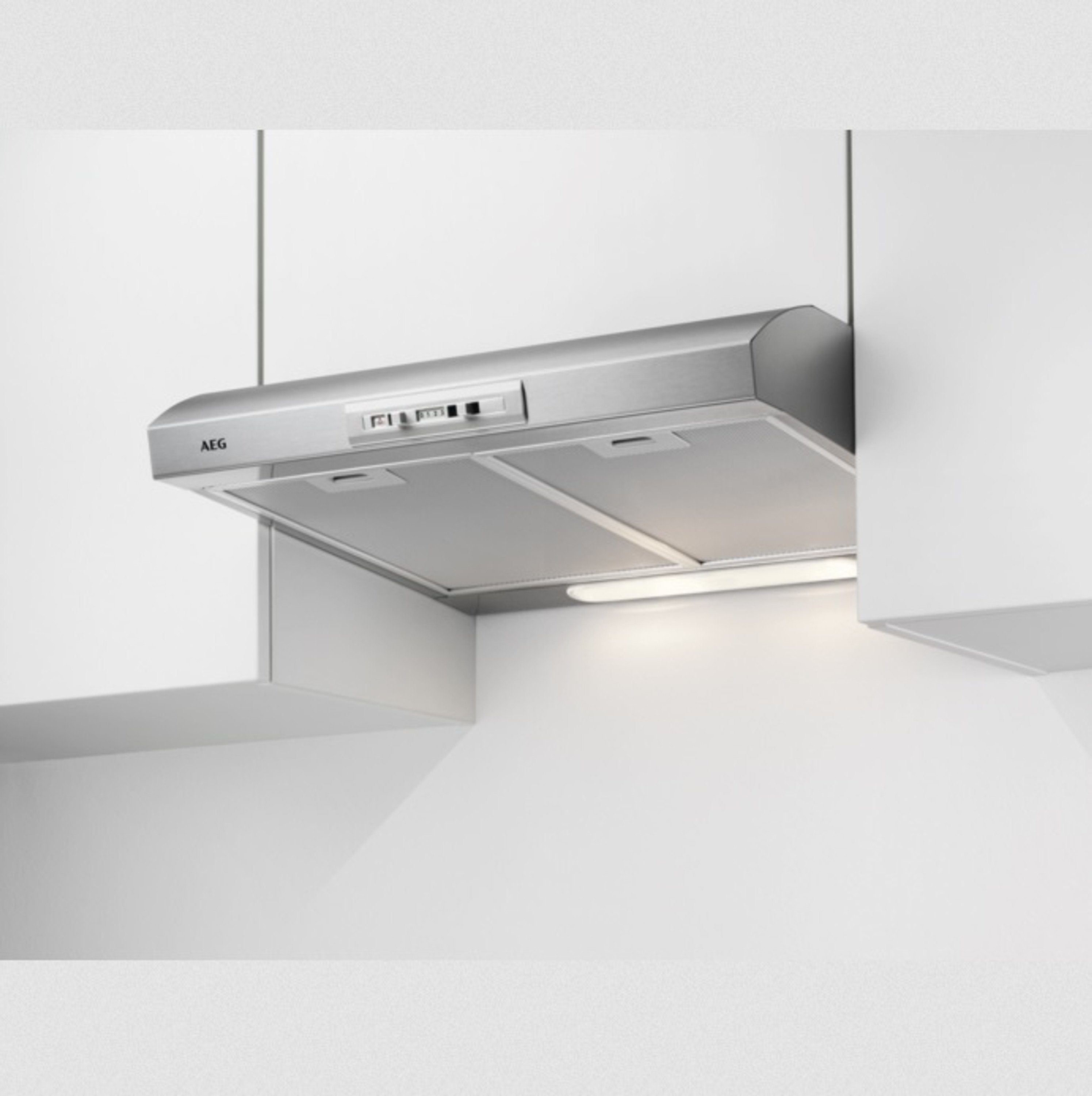 AEG Zwischenbauhaube DUB1611M, Serie 6000 ExtractionTech, 60 cm, Grau,  LED-Beleuchtung: für energiesparende Kochfeldbeleuchtung