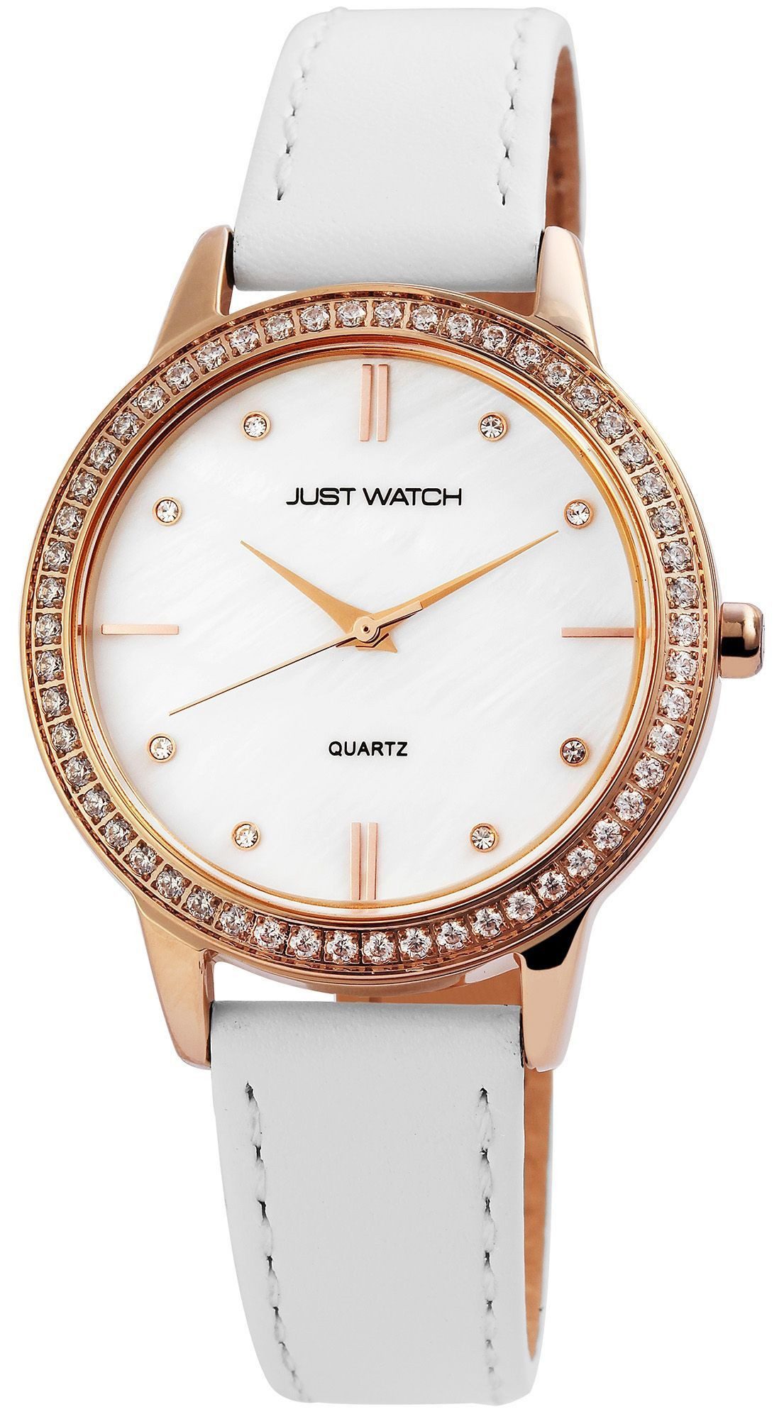 JUST WATCH Quarzuhr Holly, Crystal-Besatz