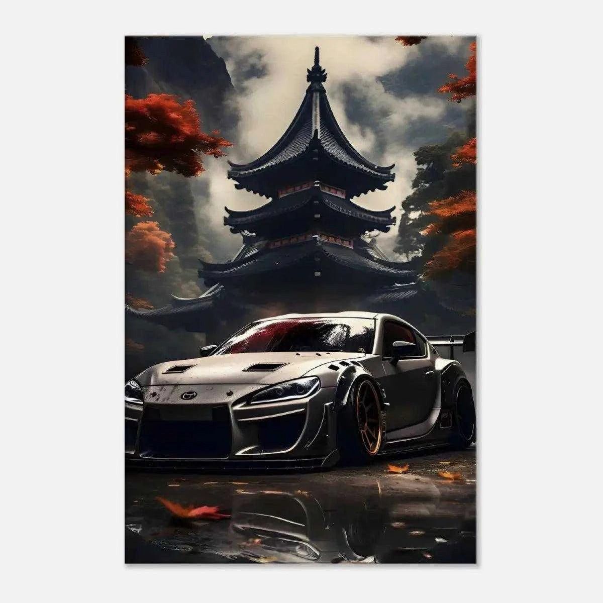 SimpleCanvas Wandbild JDM I - Auto Leinwandbild, Wandbild Toyota, Sportwagen, Auto Wallpaper