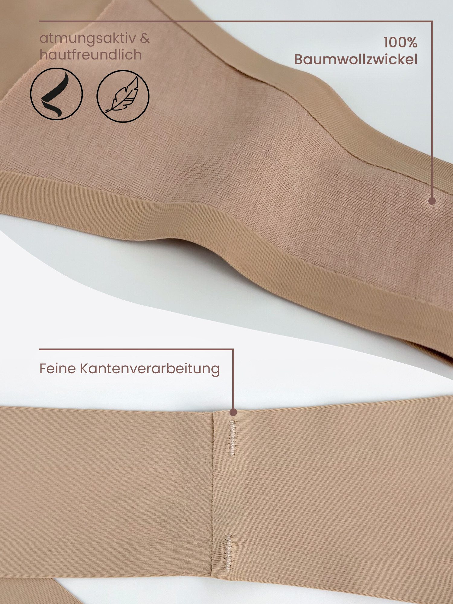 Yenita® String Seamless Tanga (3-St) in angenehmer Microfaserqualität – Bild 4 von 5