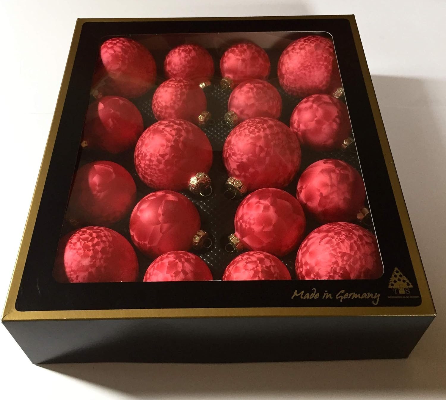 Thüringer Glasdesign Hängedekoration Christbaumkugeln aus Glas, Eislack, 18 günstig online kaufen