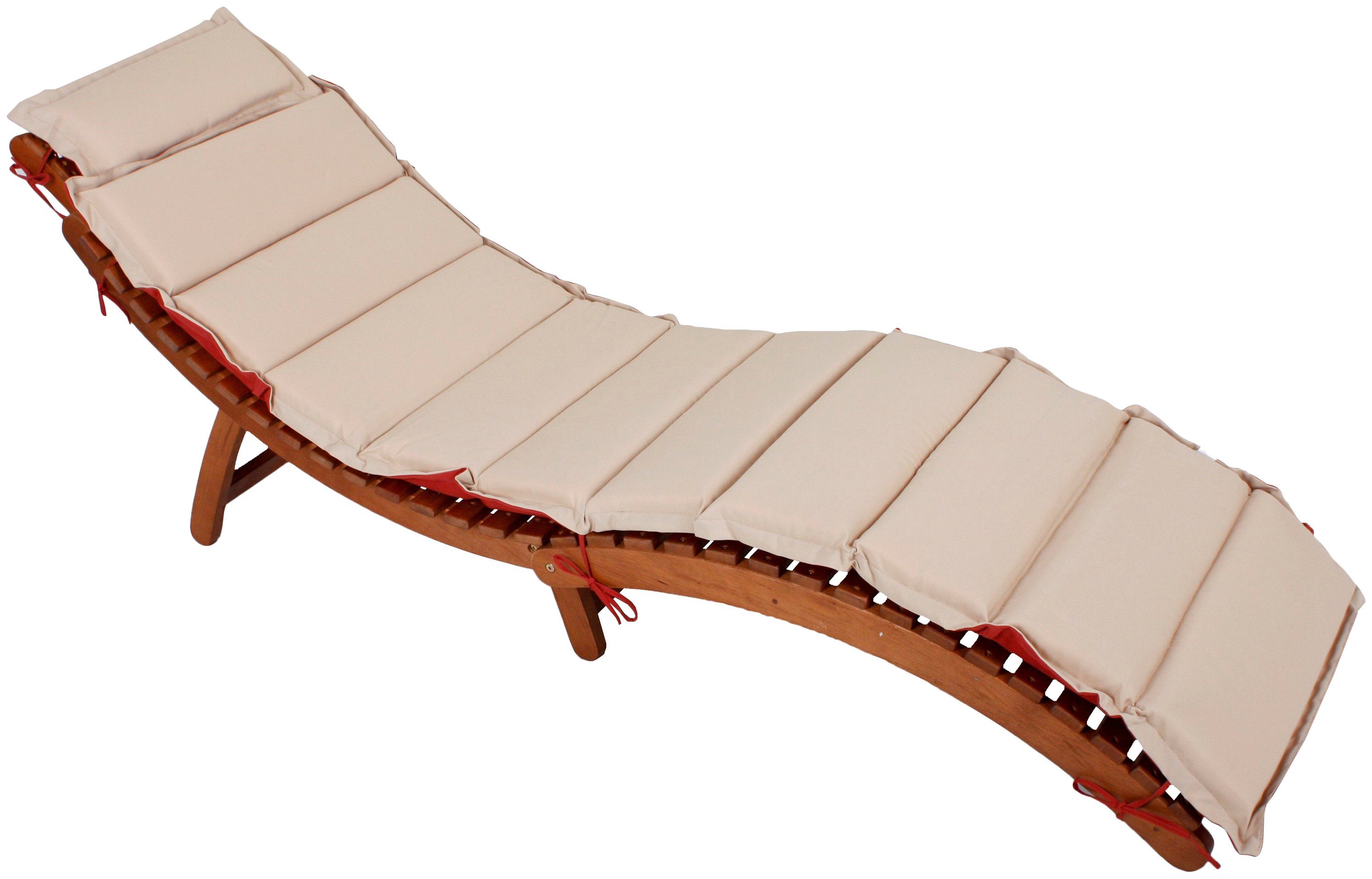 Garden Pleasure Gartenliege NASSAU, mit Wendeauflage