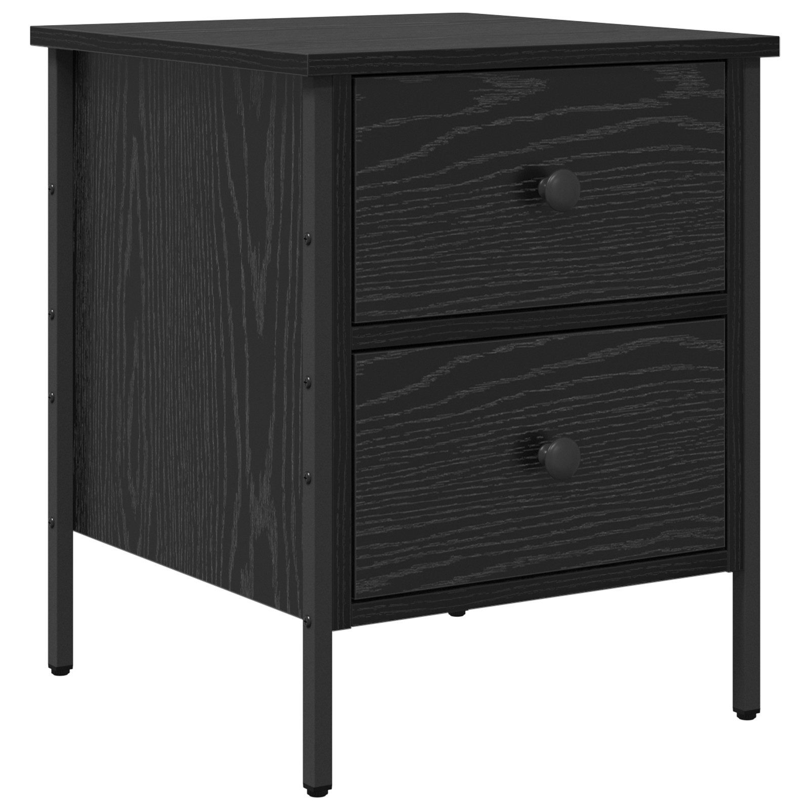 vidaXL Nachttisch Nachttisch Schwarz Eiche 40x42x50 günstig online kaufen