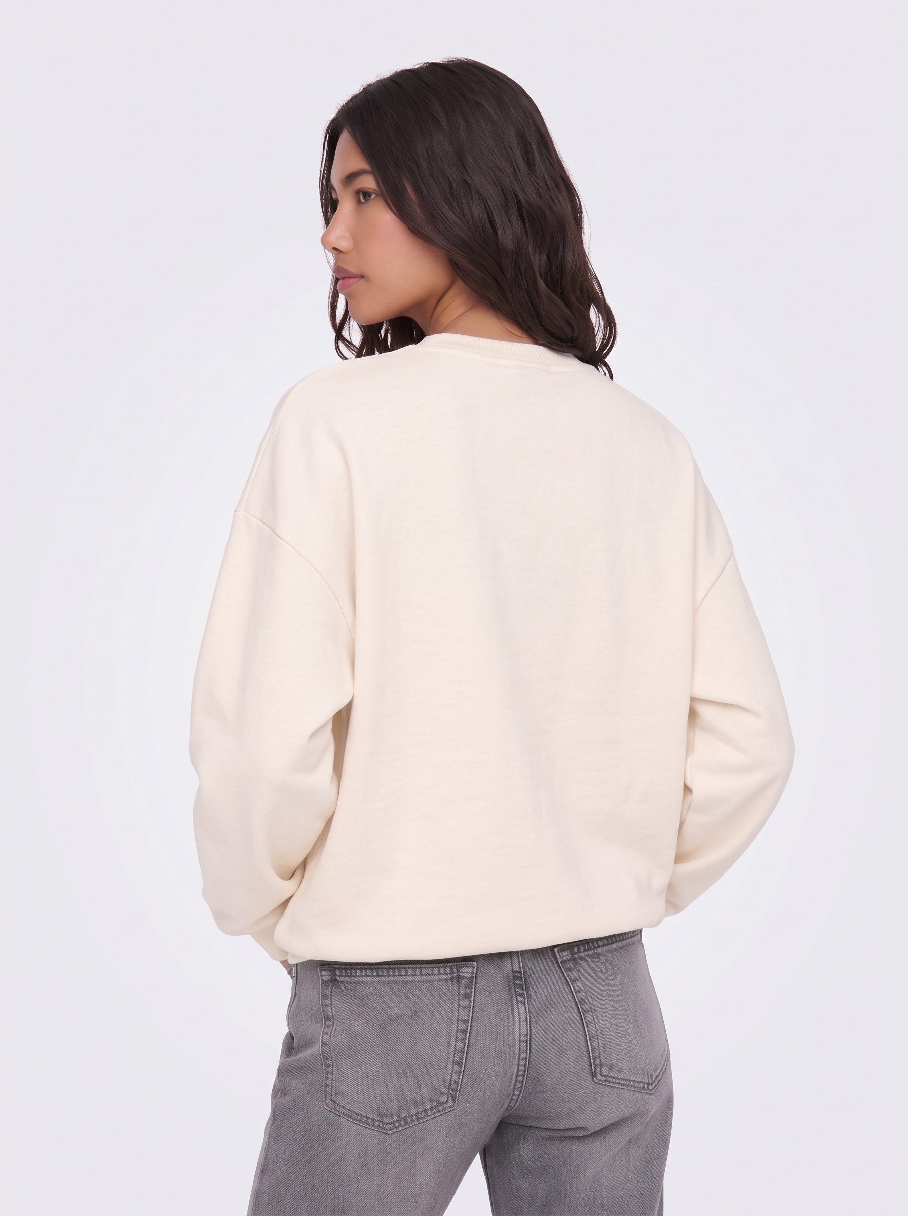COMEOR Sweatshirt Damen Sweatshirt mit Rundhalsausschnitt Basic Pullover Oversize – Bild 3 von 5