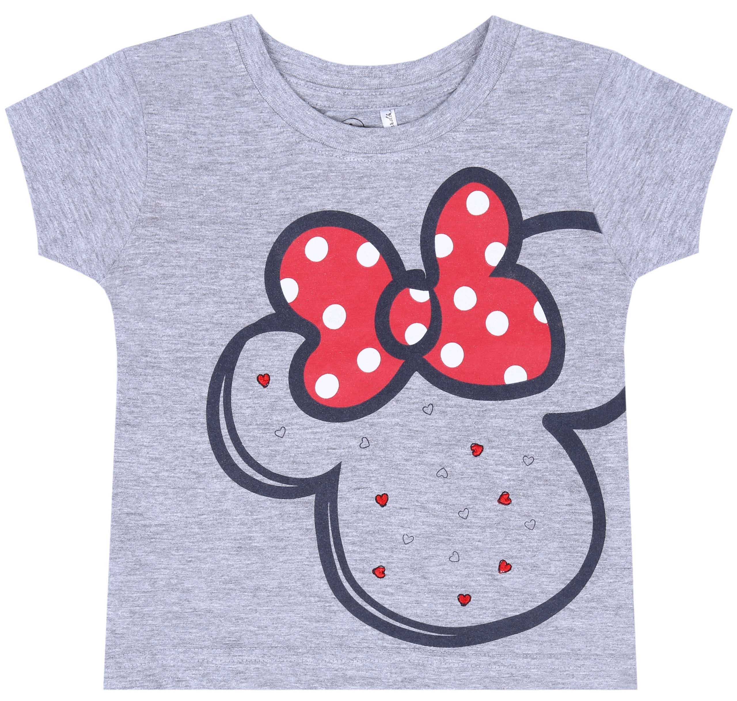 Kurzarmbluse Graues Mädchen-T-Shirt aus Baumwolle Minnie Mouse DISNEY 4 Jahre