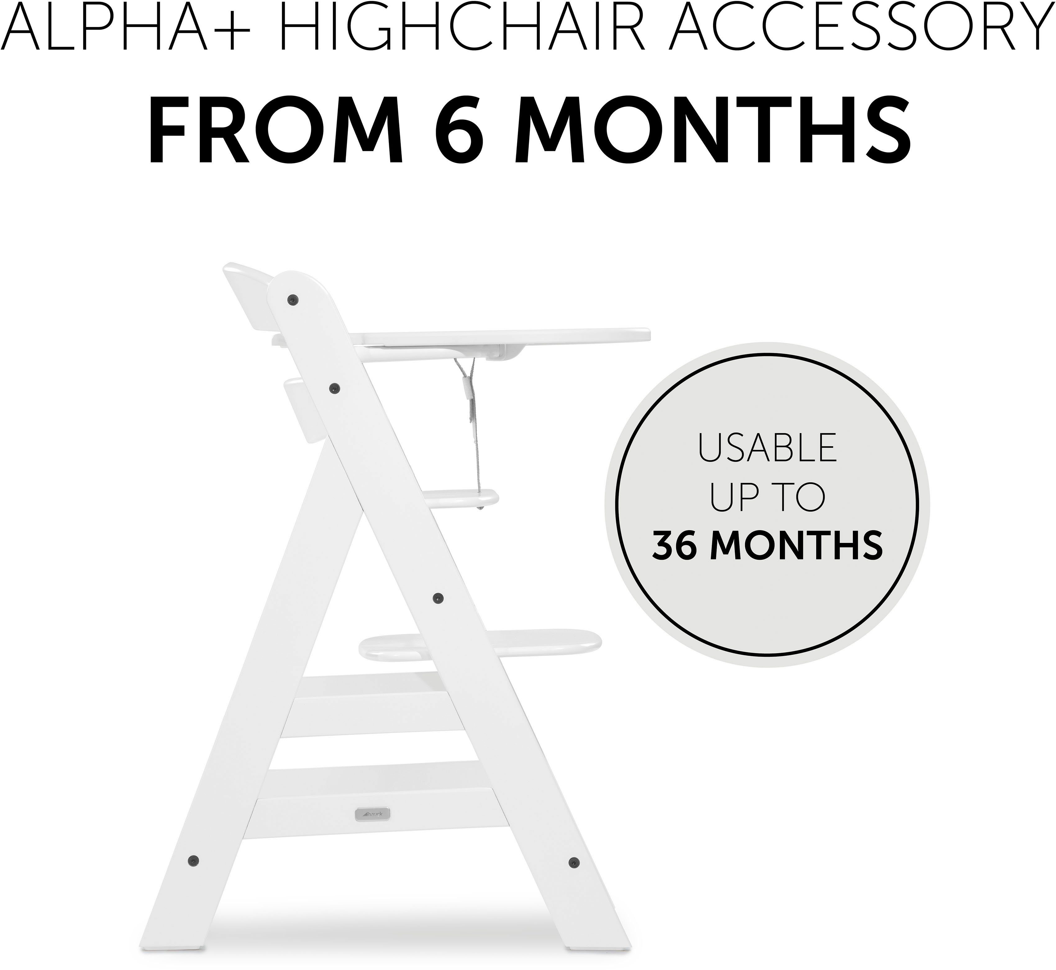Hauck Hochstuhltablett Alpha Click Tray, weiß, Kunststoff, für Hauck Hochstuhl Alpha+ – Bild 5 von 5