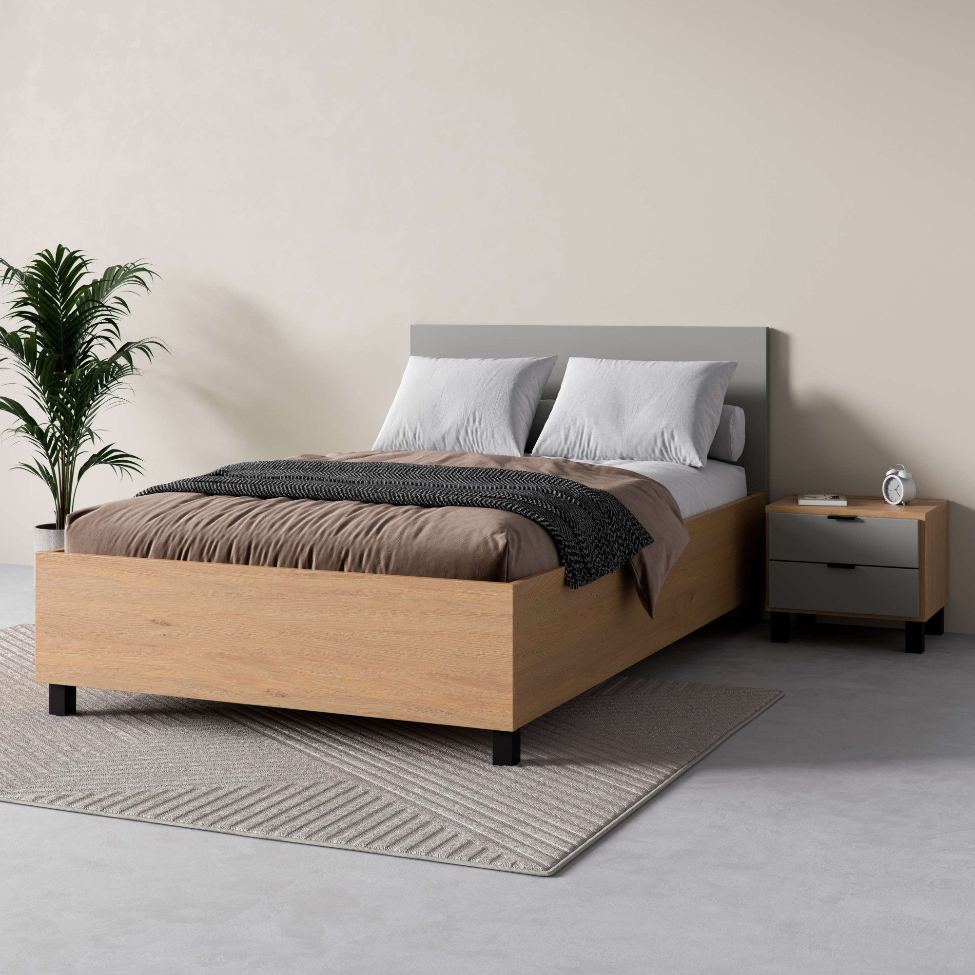 Vox Bett SIMPLE, sehr strapazierfähig, hydraulischer Bettkasten oder Schublade (Breiten: 90/120/140/160 und 180cm), extrem hohe Belastbarkeit, robust und stilvoll, made in EU!