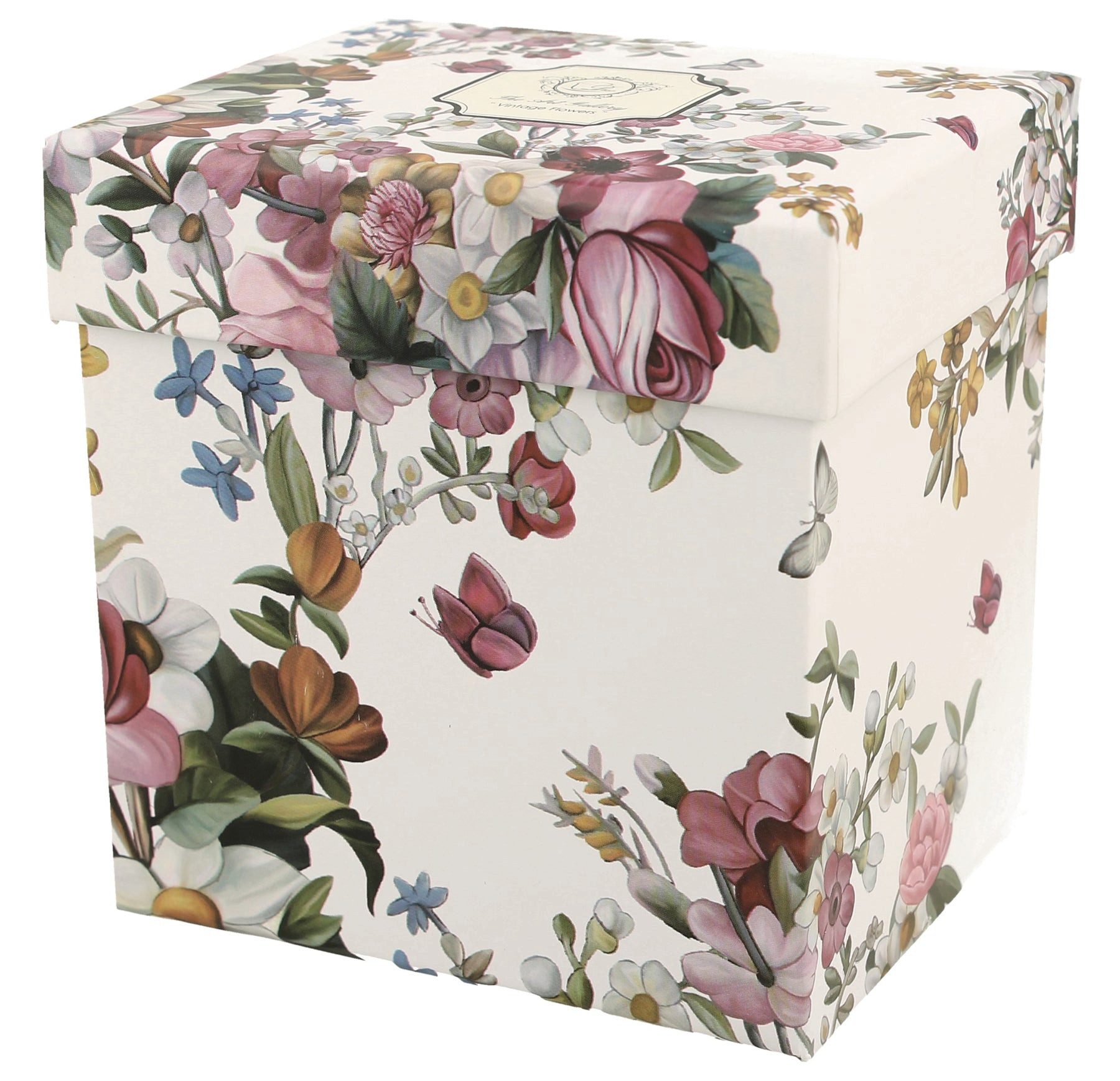 Duo-Gift Tasse Duo Tasse Vintage Flowers weiß mit Teesieb 320 ml, Duo Tasse Vintage Flowers weiß mit Teesieb 320 ml