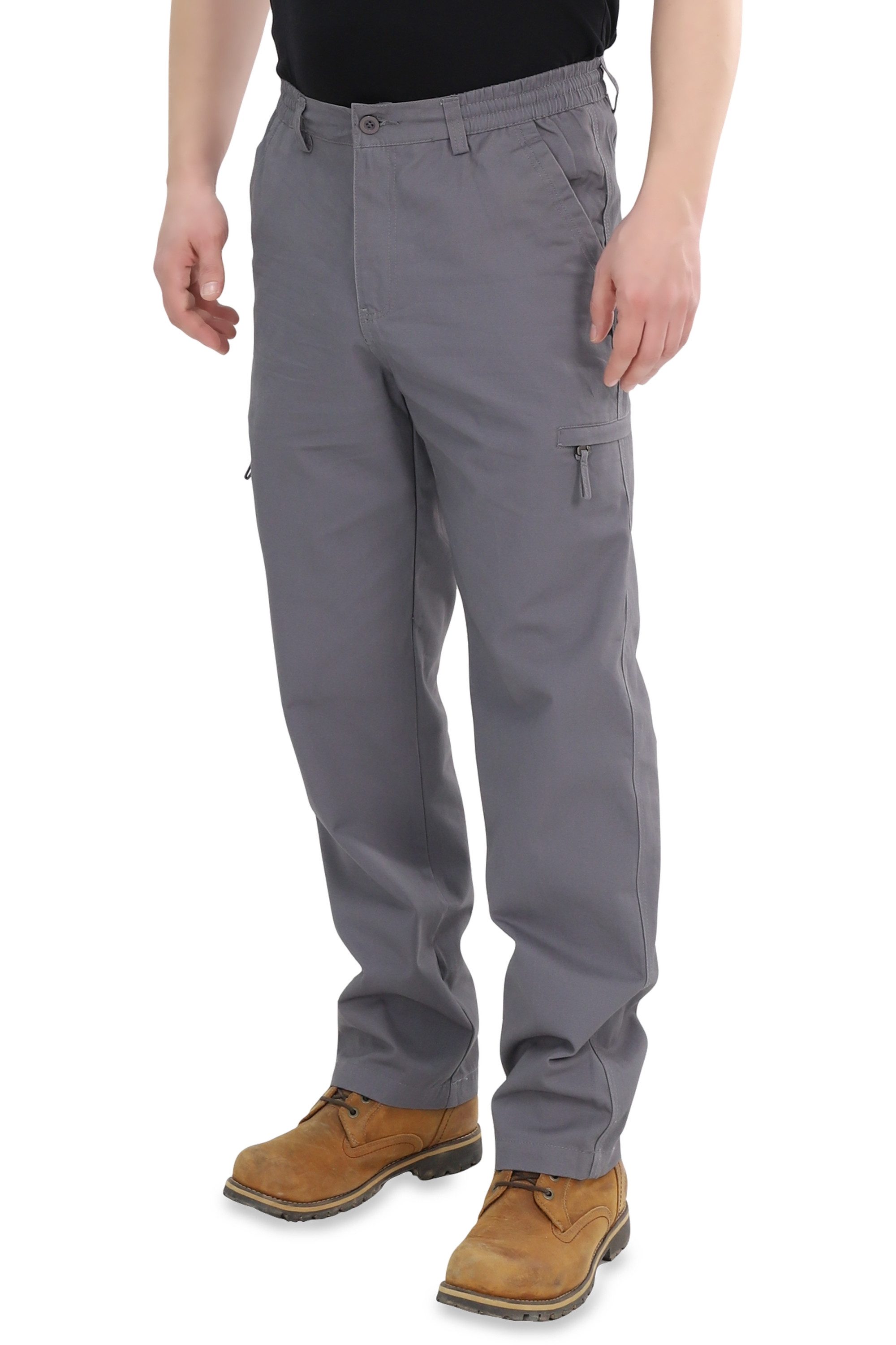Ben Creek Cargohose J03 lange unifarbene Outdoor Freizeithose mit Multitaschen