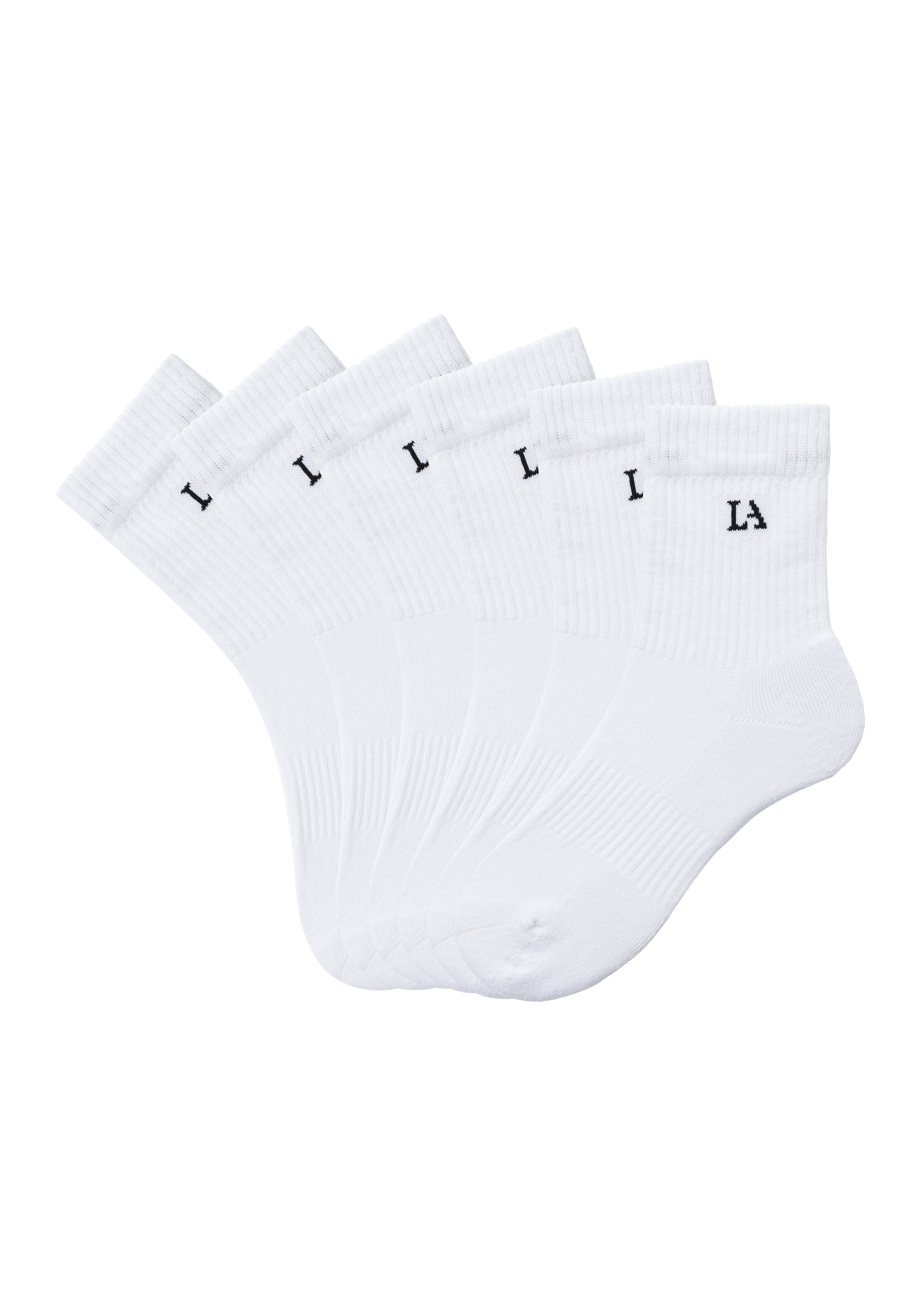 6x mit LASCANA Tennissocken Frotteé weiß ACTIVE