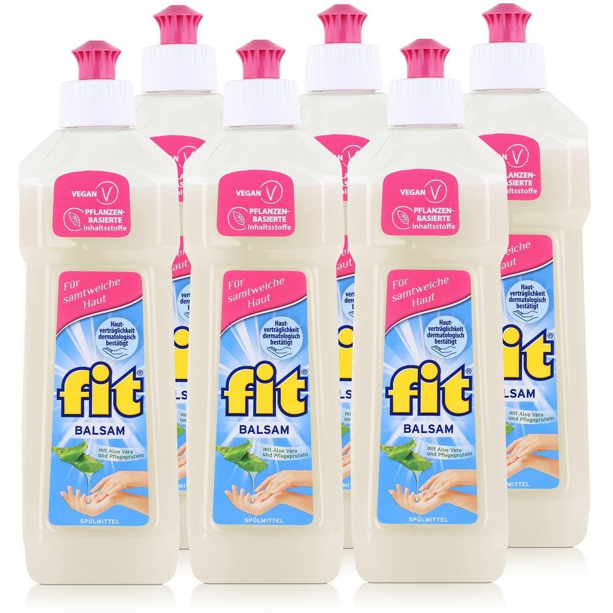 FIT fit Spülmittel Balsam 500ml - Mit Aloe Vera und Pflegeprotein (6er Pac Geschirrspülmittel