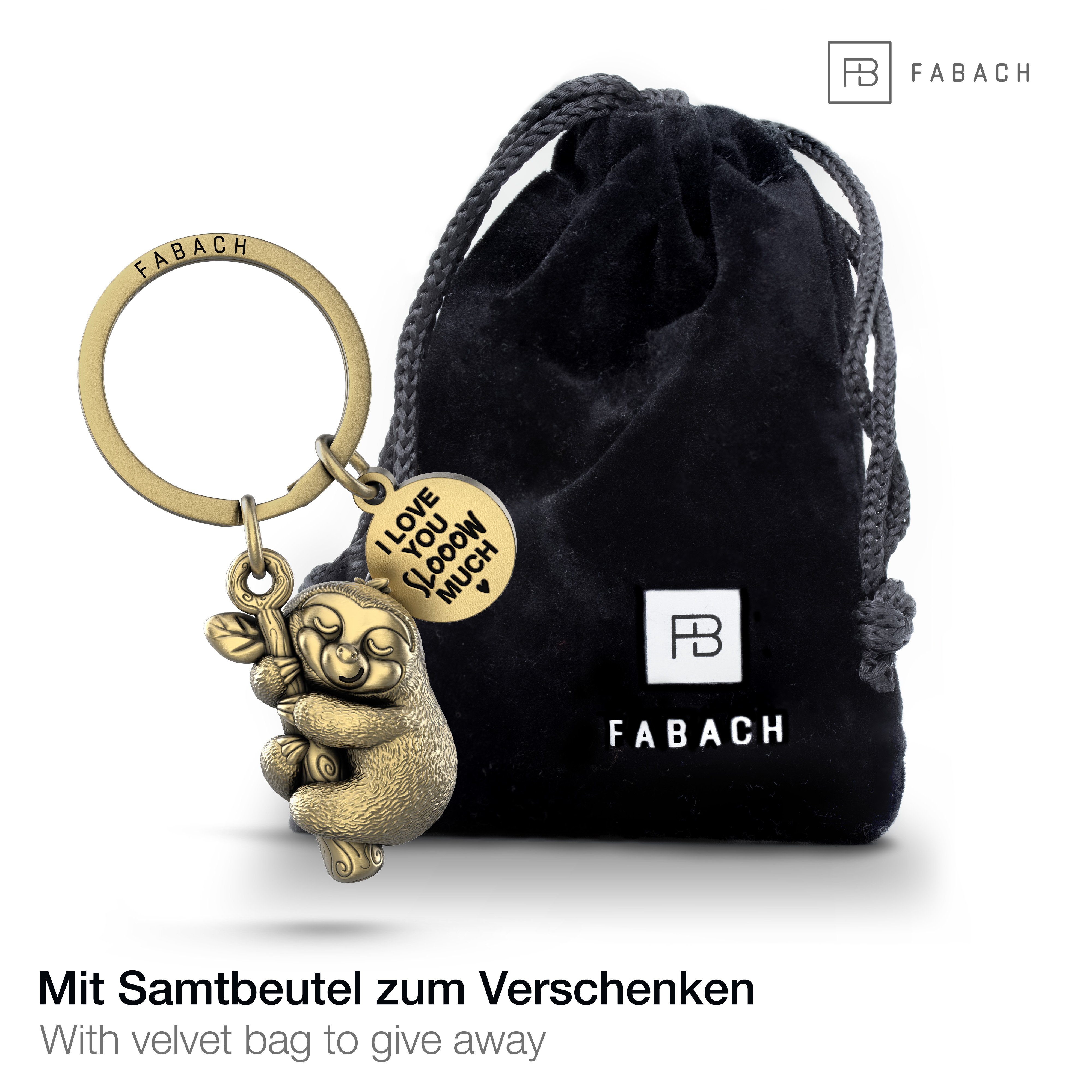 FABACH Schlüsselanhänger Faultier Schlüsselanhänger Dreamy - Gravur "I love günstig online kaufen